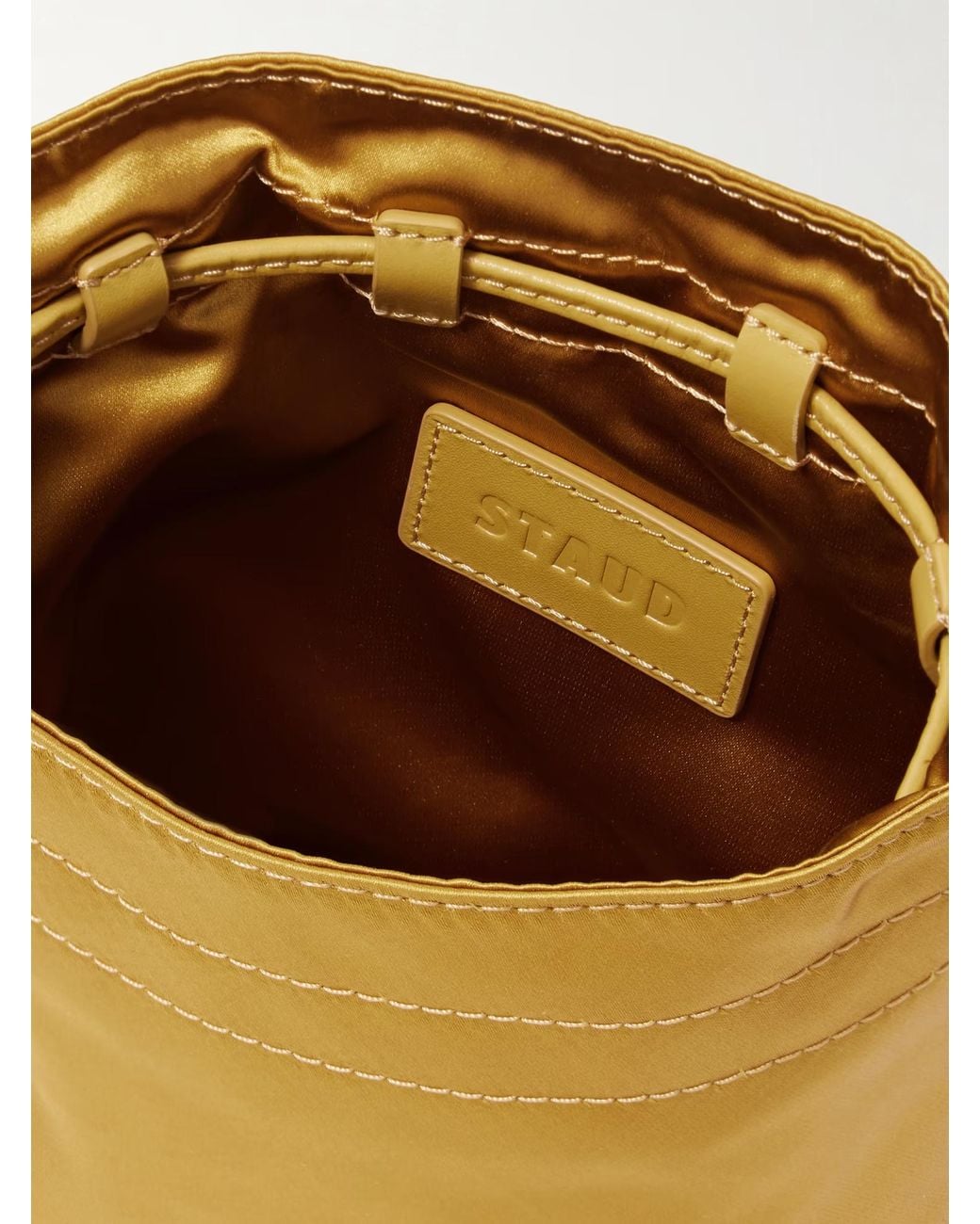 Staud Metallic Lila Mini Bucket Bag