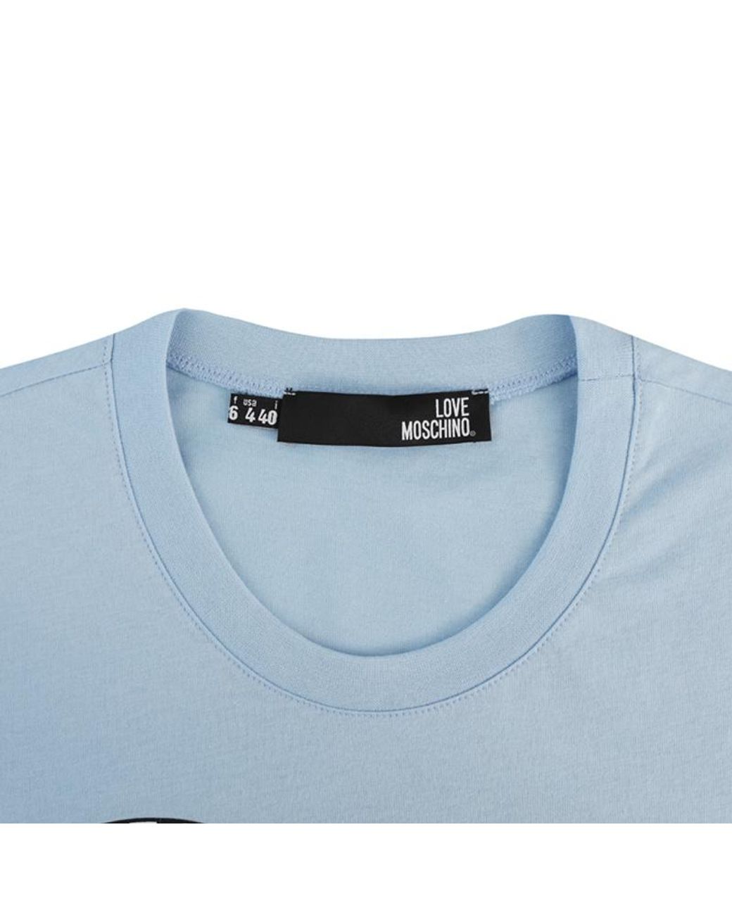 Moschino Blue Heart-Shaped Logo T-Shirt