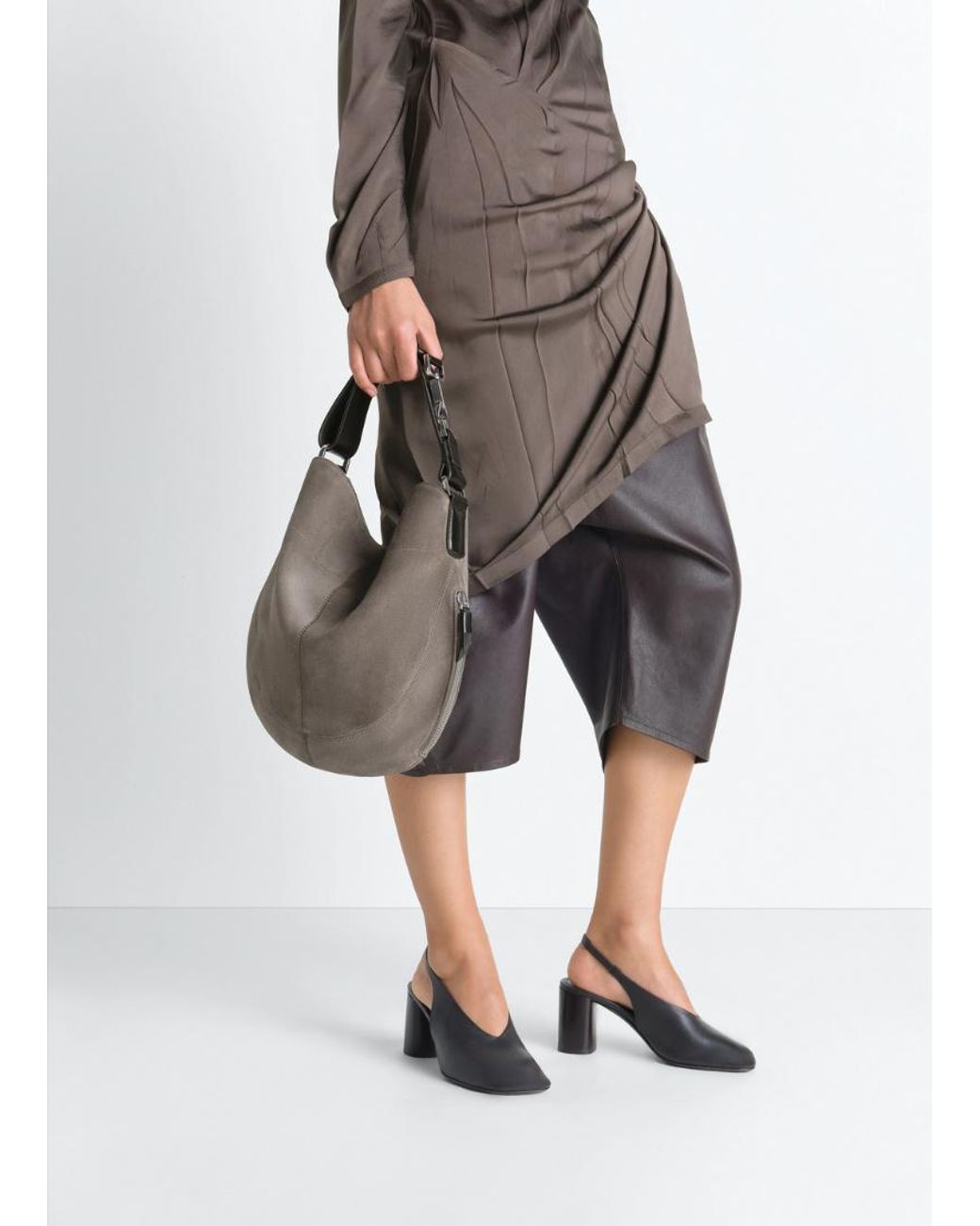 Lemaire Gray Quiver Clip Top Handle Bag