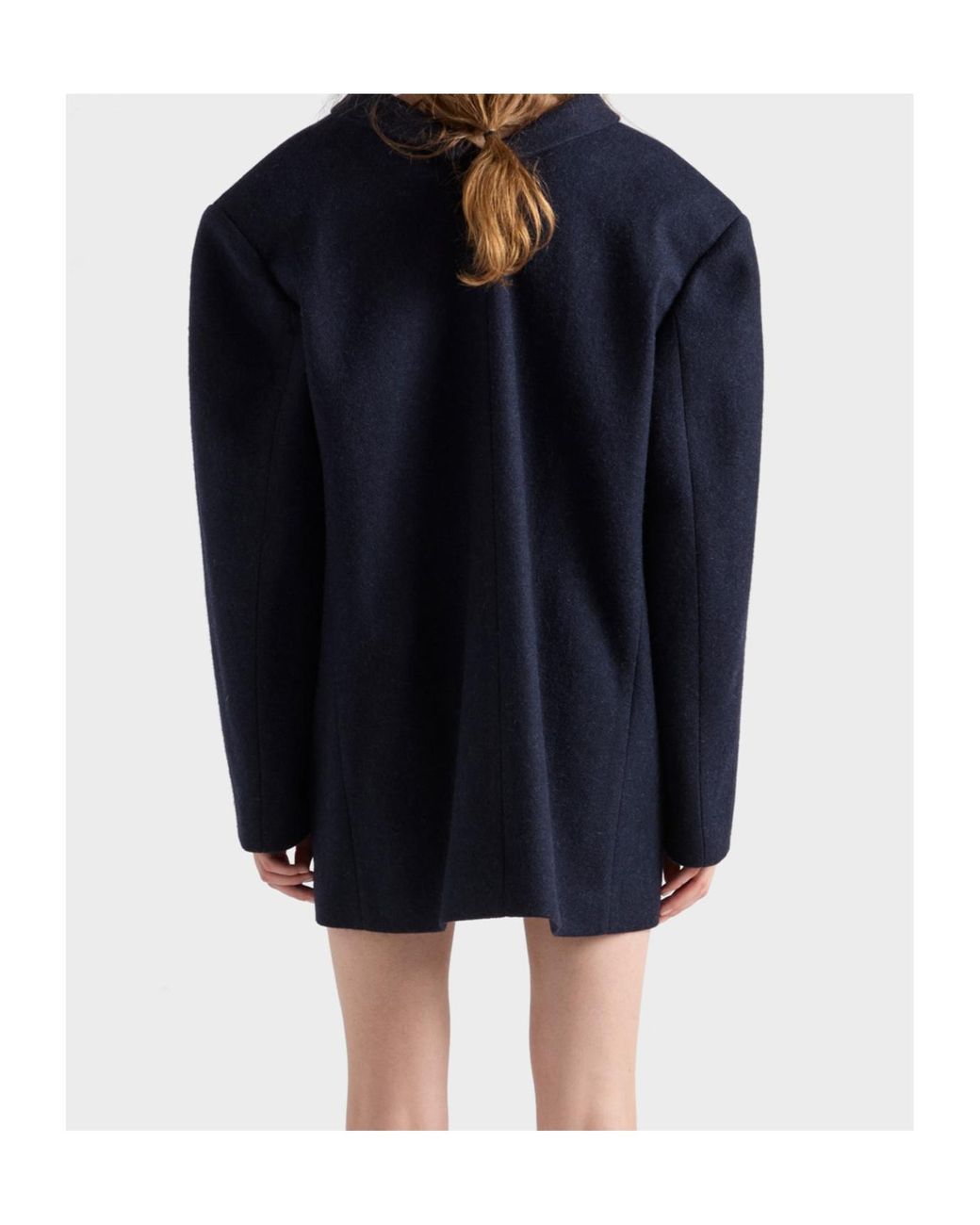 Prada Blue Button-Up Coat