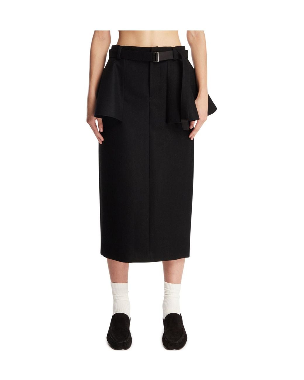 Sacai Black Belted Skirt