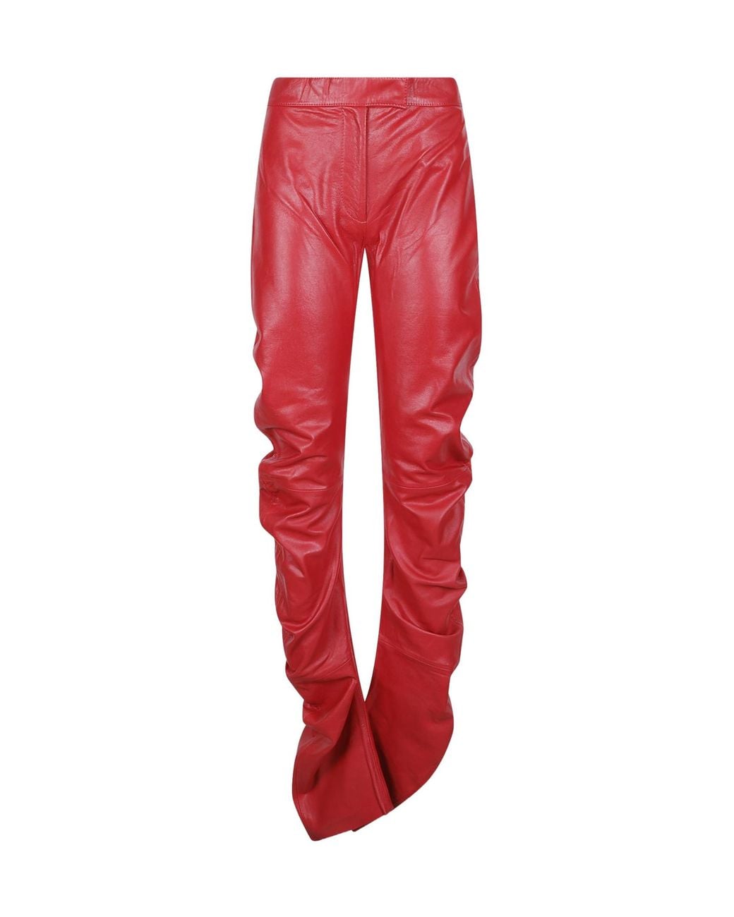 Frankie Shop Red Jessa Leather Trousers