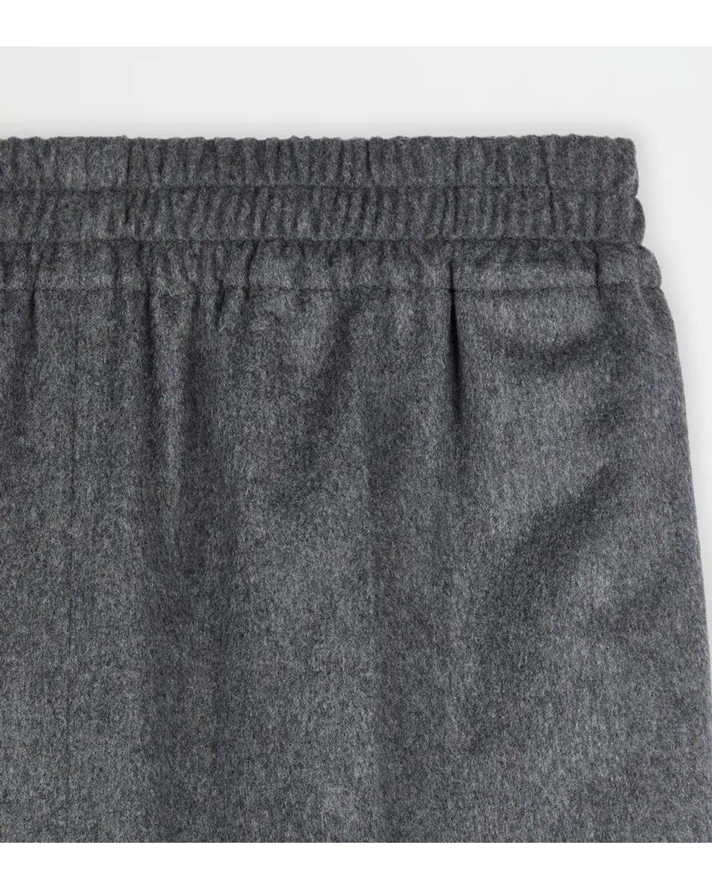 Tod's Gray Elasticated Waist Tailored Pants