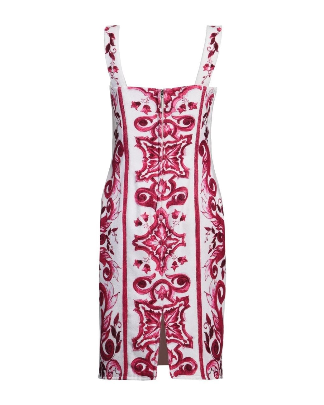 Dolce & Gabbana Red Print Sleeveless Dress