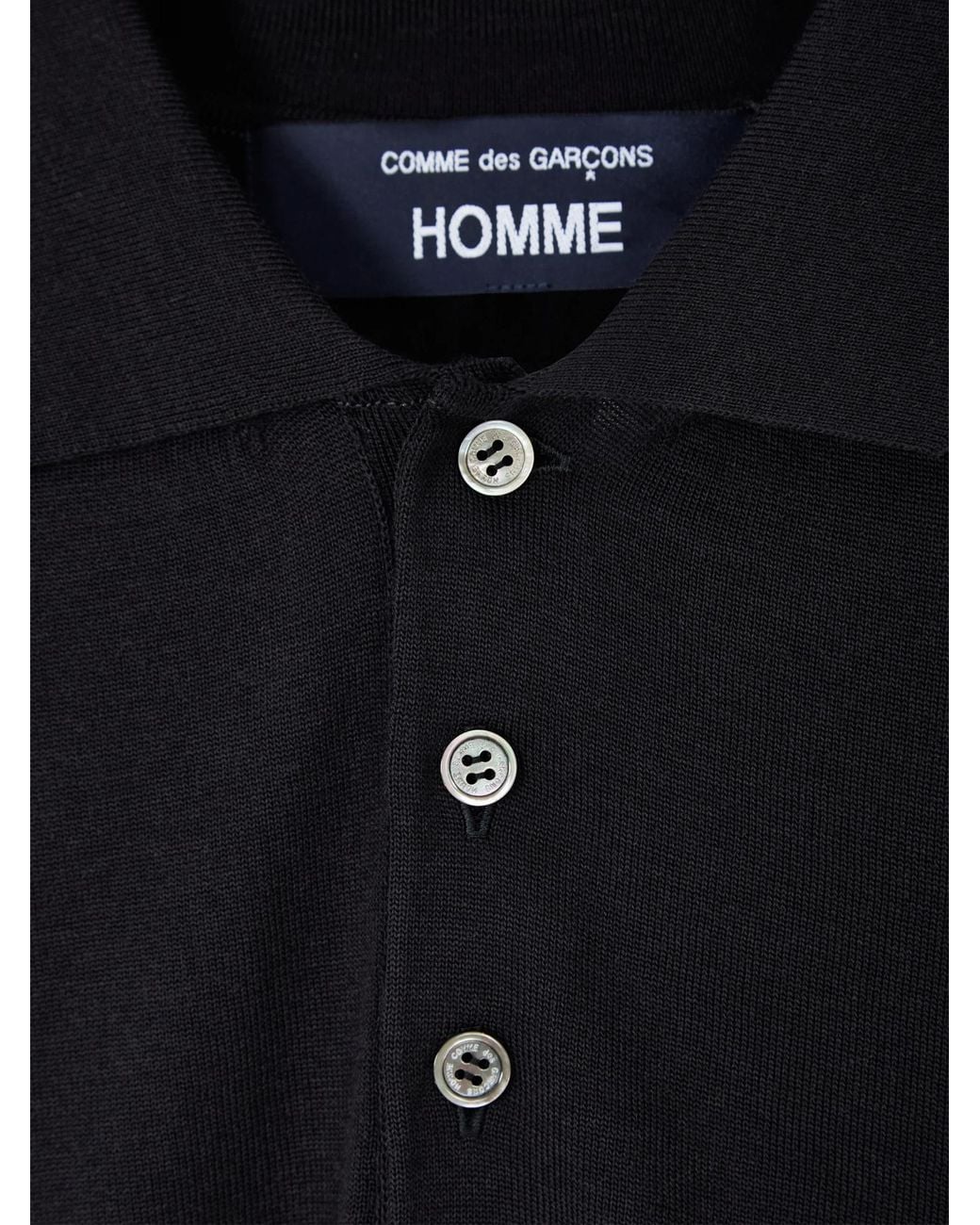 Comme des Garçons Blue Long-Sleeved Polo Shirt for men
