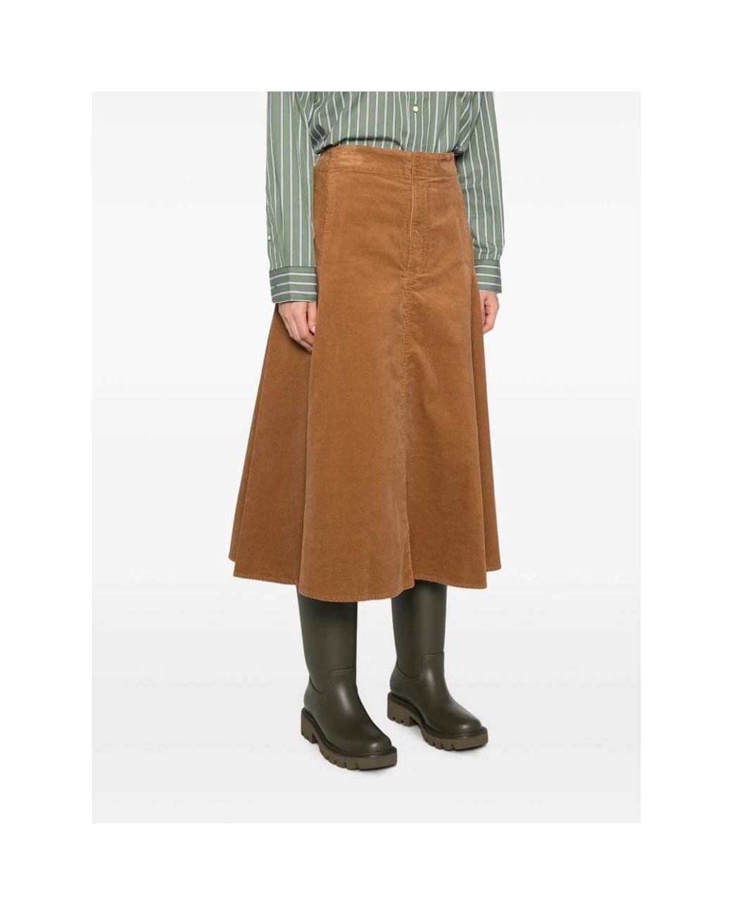 Polo Ralph Lauren Brown Ralph Lauren A-Line Midi Skirt