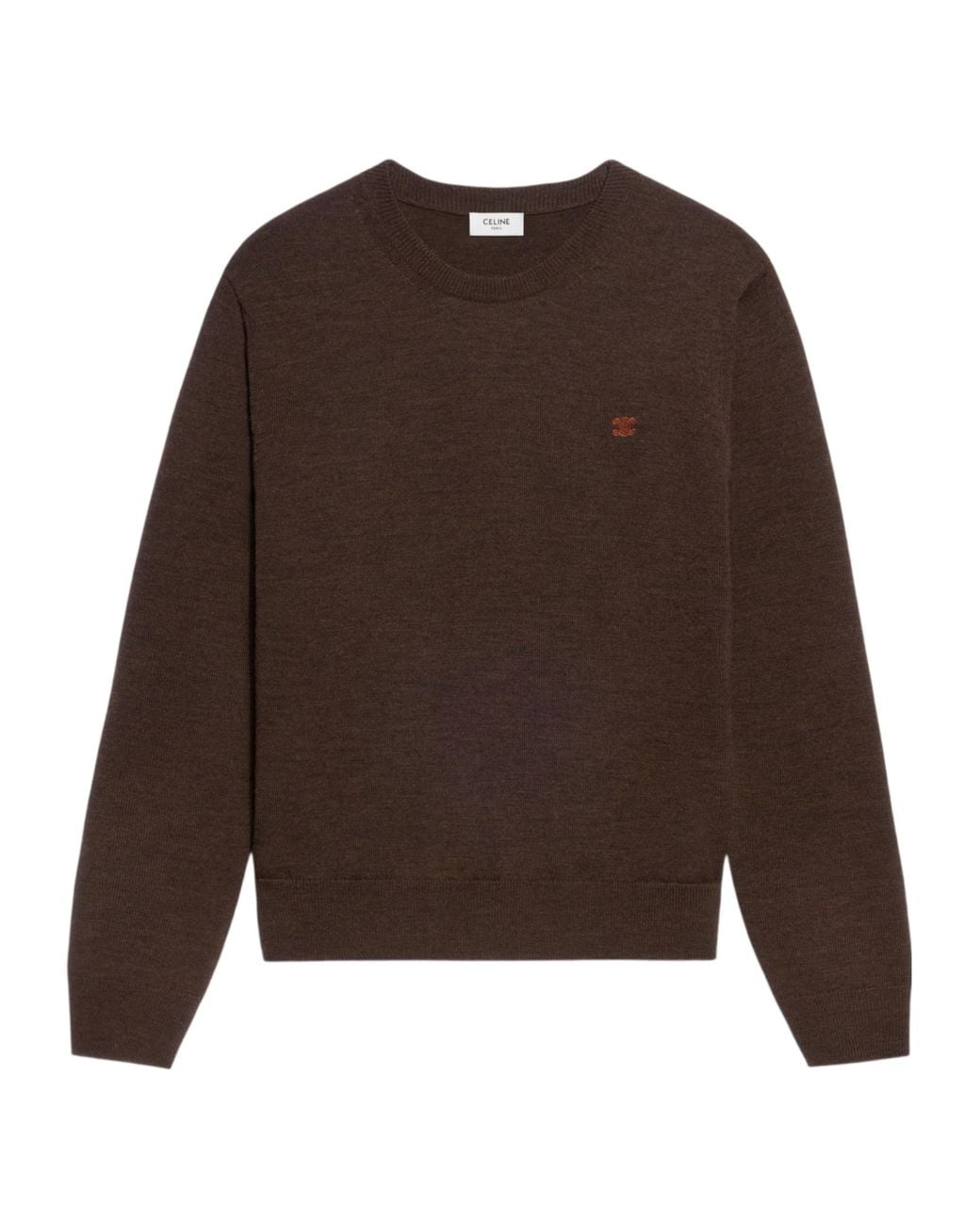 Céline Brown Crewneck Sweater for men