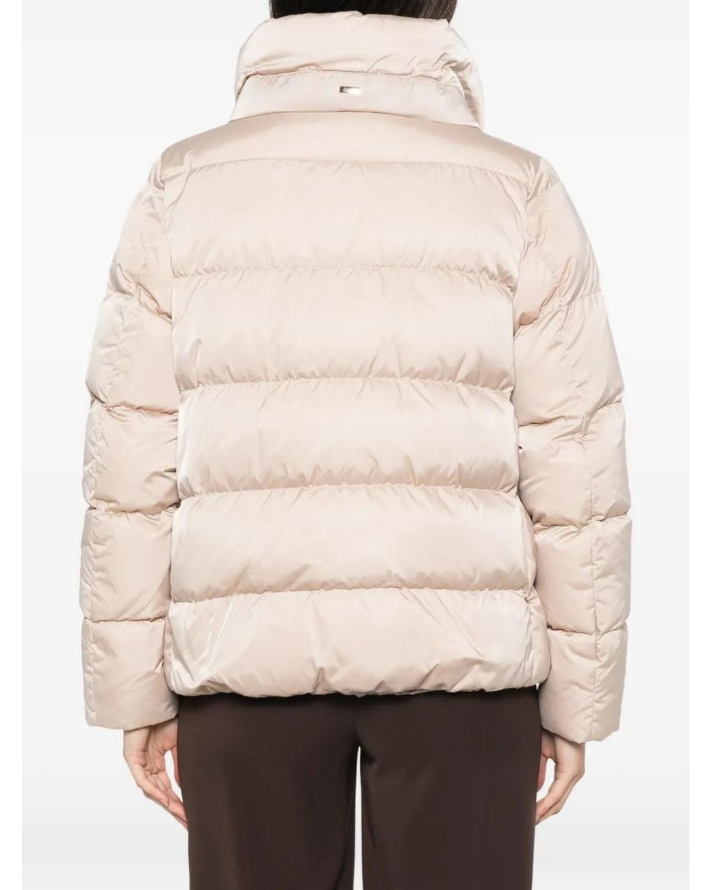 Herno Natural Quilted Long-Sleeve Down Jacket