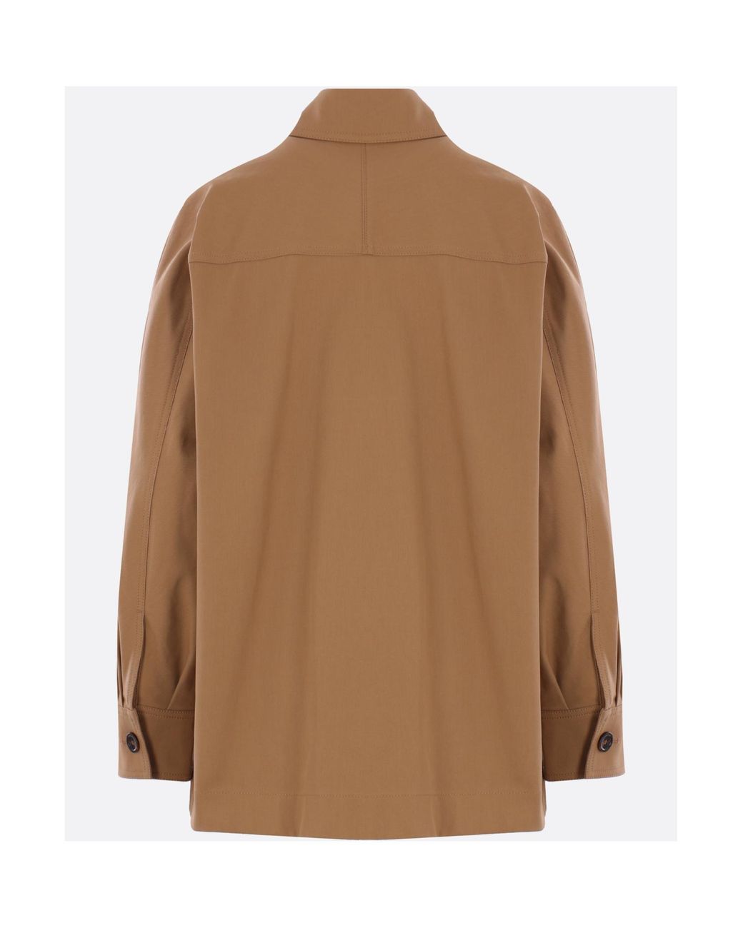 Max Mara Brown Moneta Button-Up Long-Sleeved Jacket