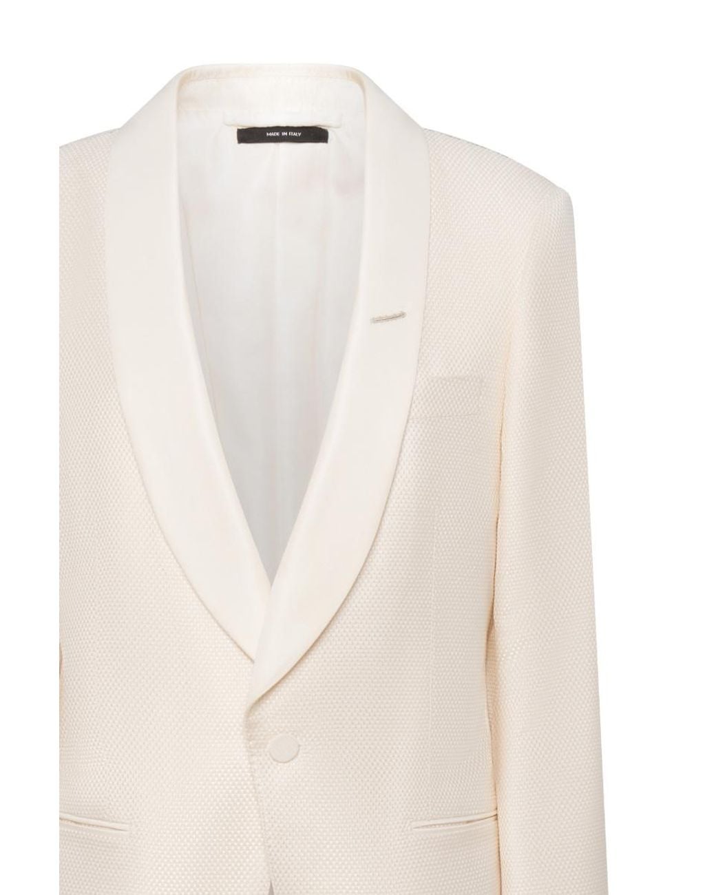 Tom Ford White Long-Sleeved Single-Breasted Jacket for men