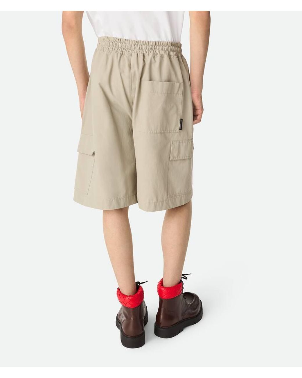 Bottega Veneta Natural Technical Cargo Shorts for men