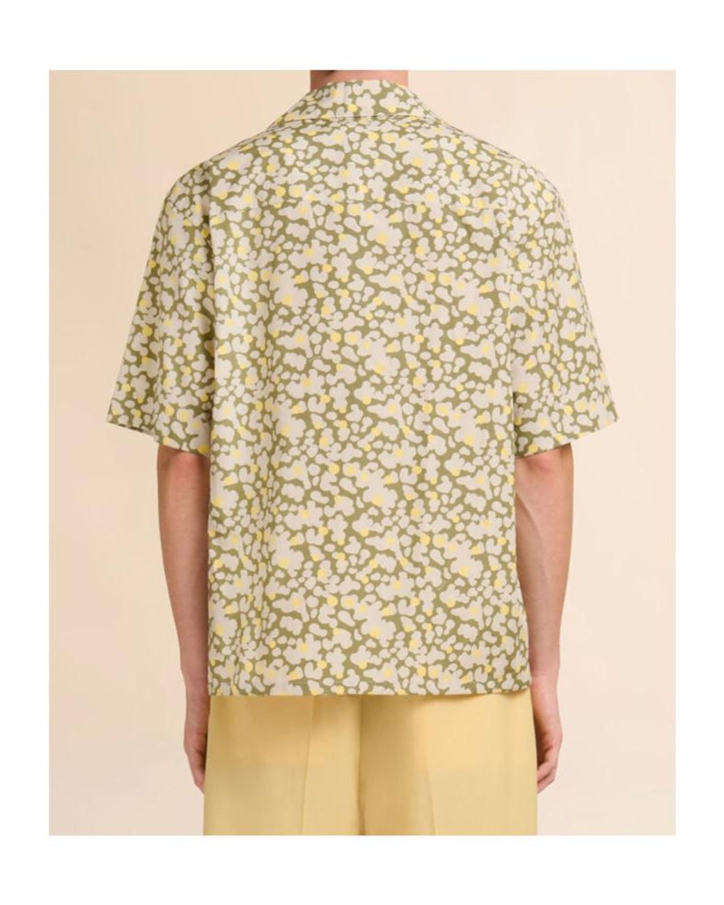 Marni Metallic Abstract Print Short-Sleeve Shirt for men