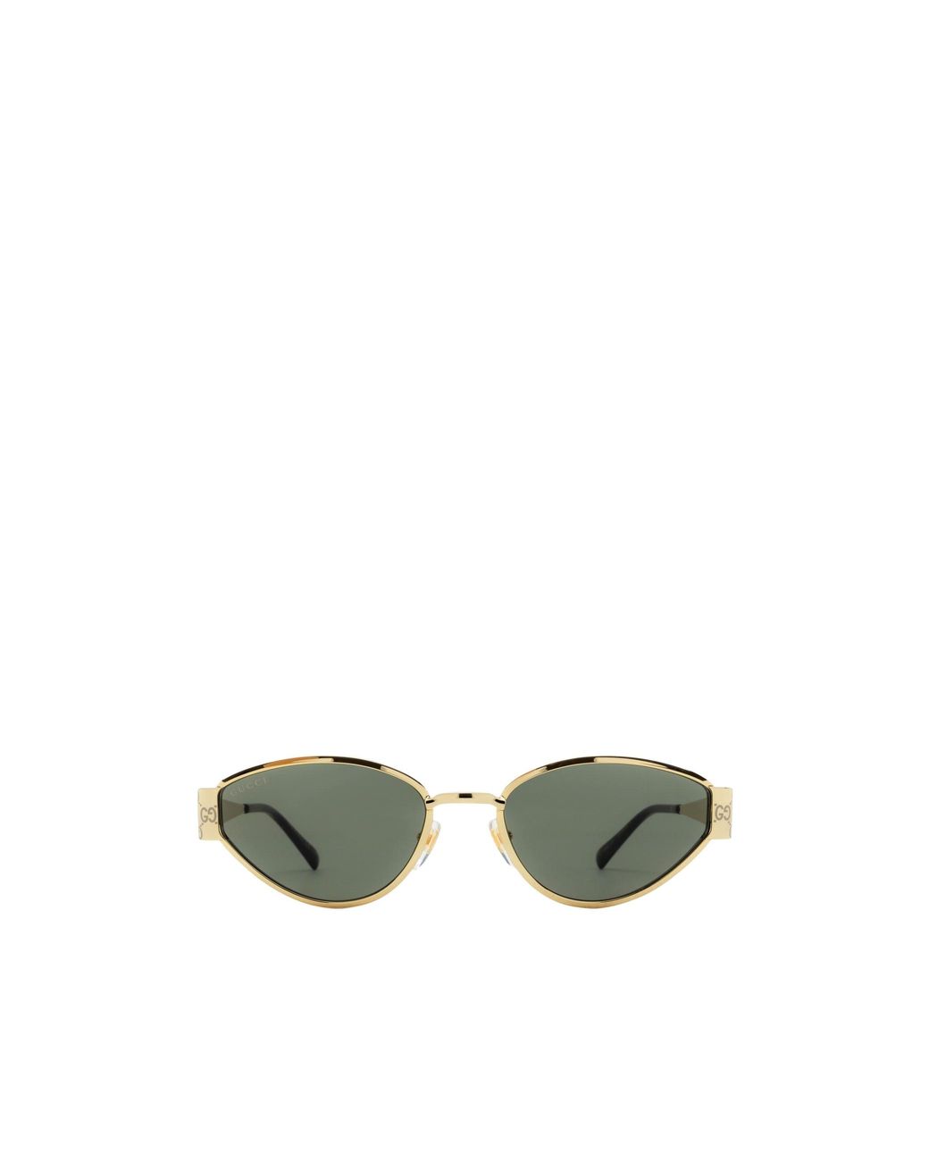 Gucci Green Eyewear Geometrical Frame Sunglasses