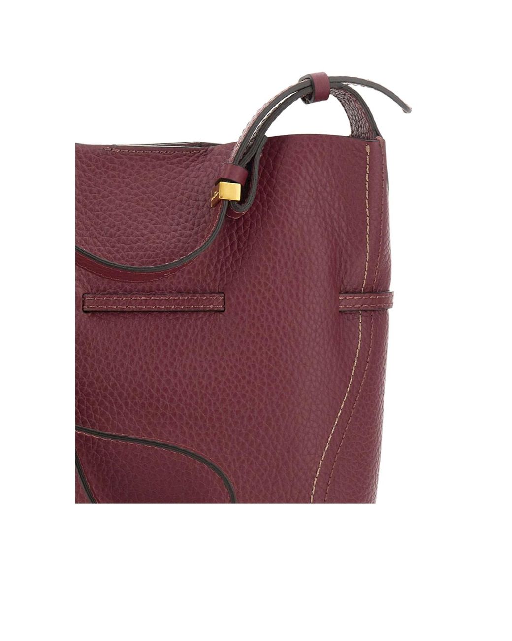 Gianni Chiarini Purple Sienna Grained-Leather Shoulder Bag