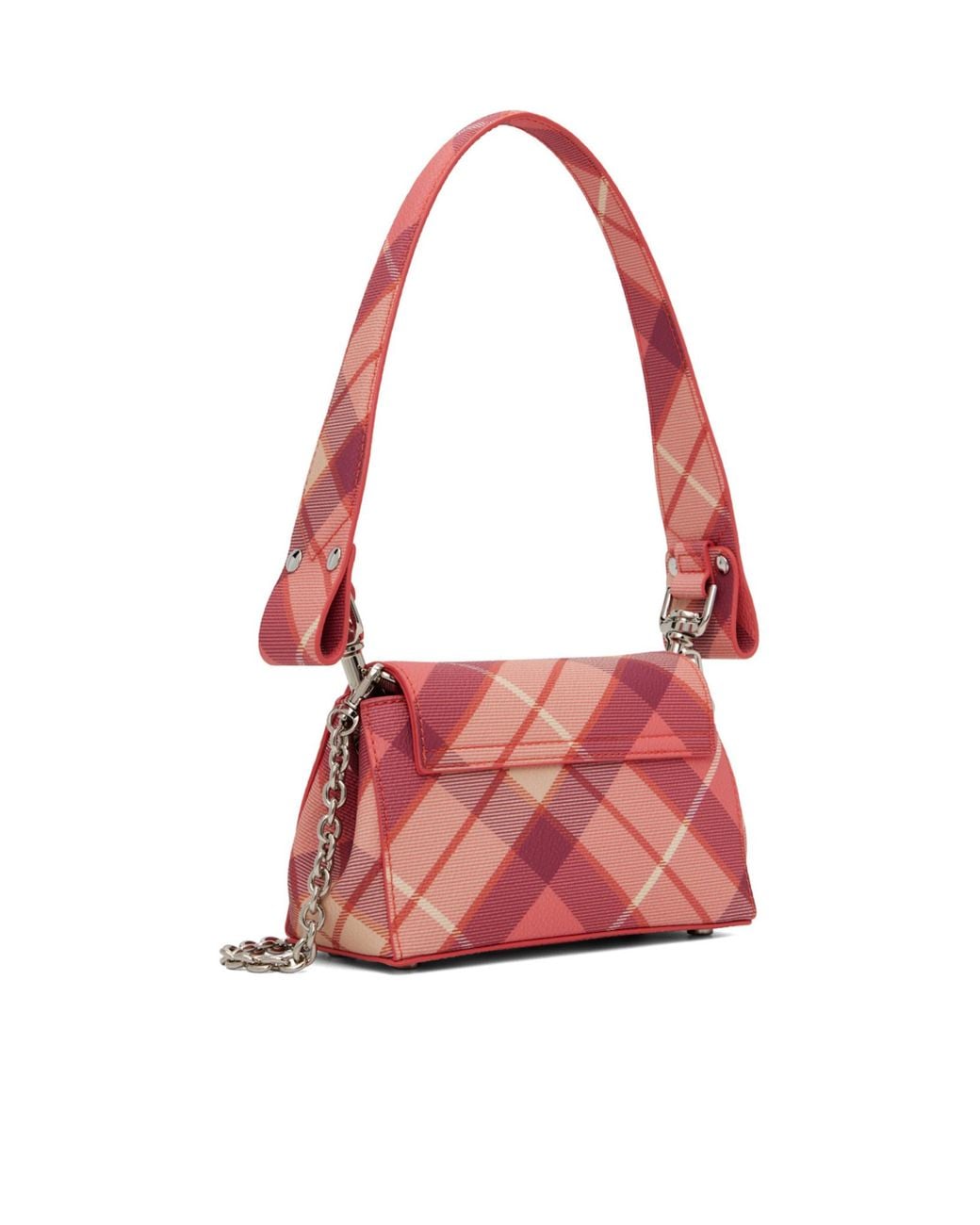 Vivienne Westwood Red Hazel Small Check Shoulder Bag