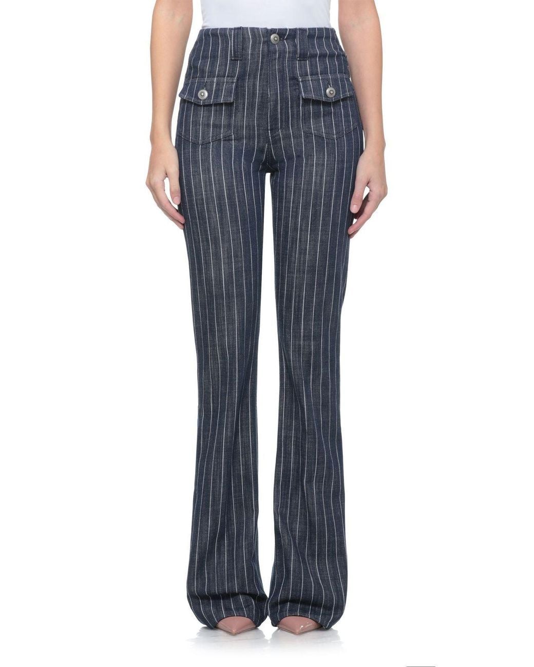 Dondup Blue Esibizionista Pinstripe Pants