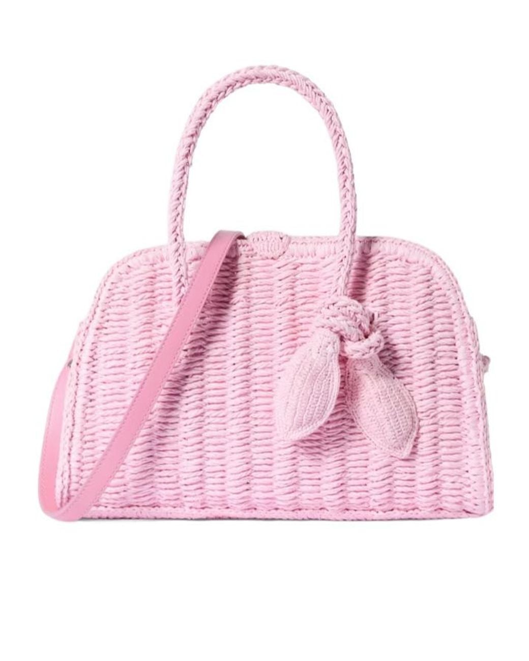 Jacquemus Pink Le Petit Turismo Raphia