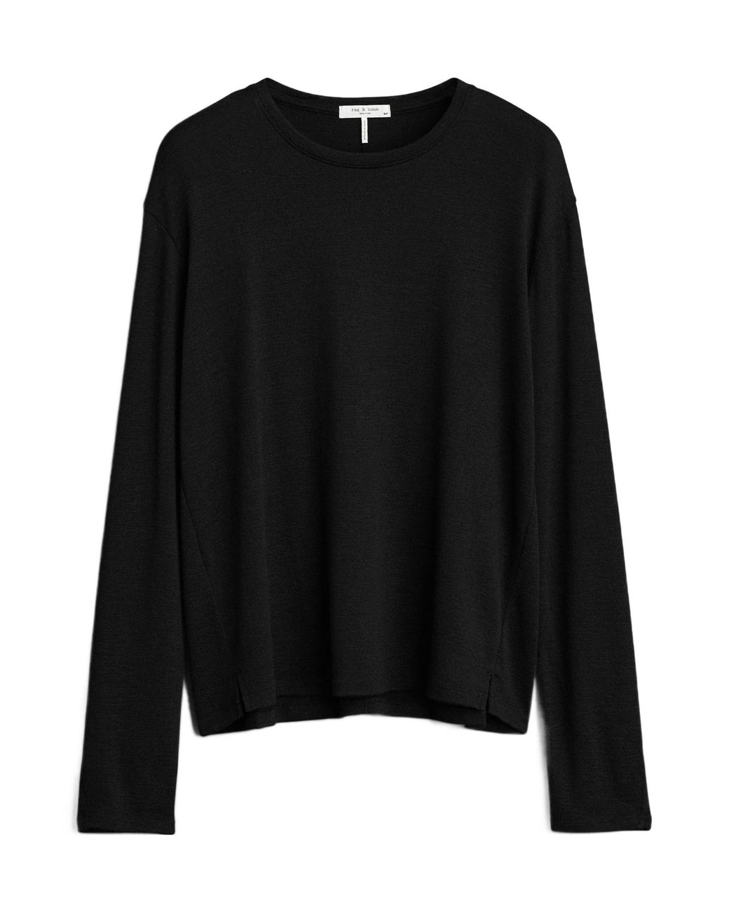Rag & Bone Black Knitted Long-Sleeved T-Shirt