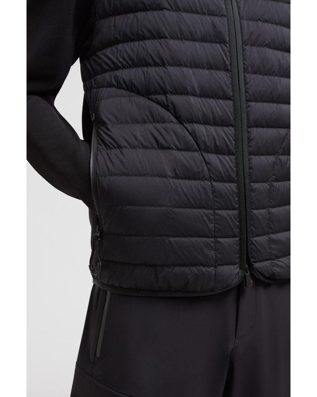 Moncler Black Grenoble Padded Zip-Up Hoodie for men