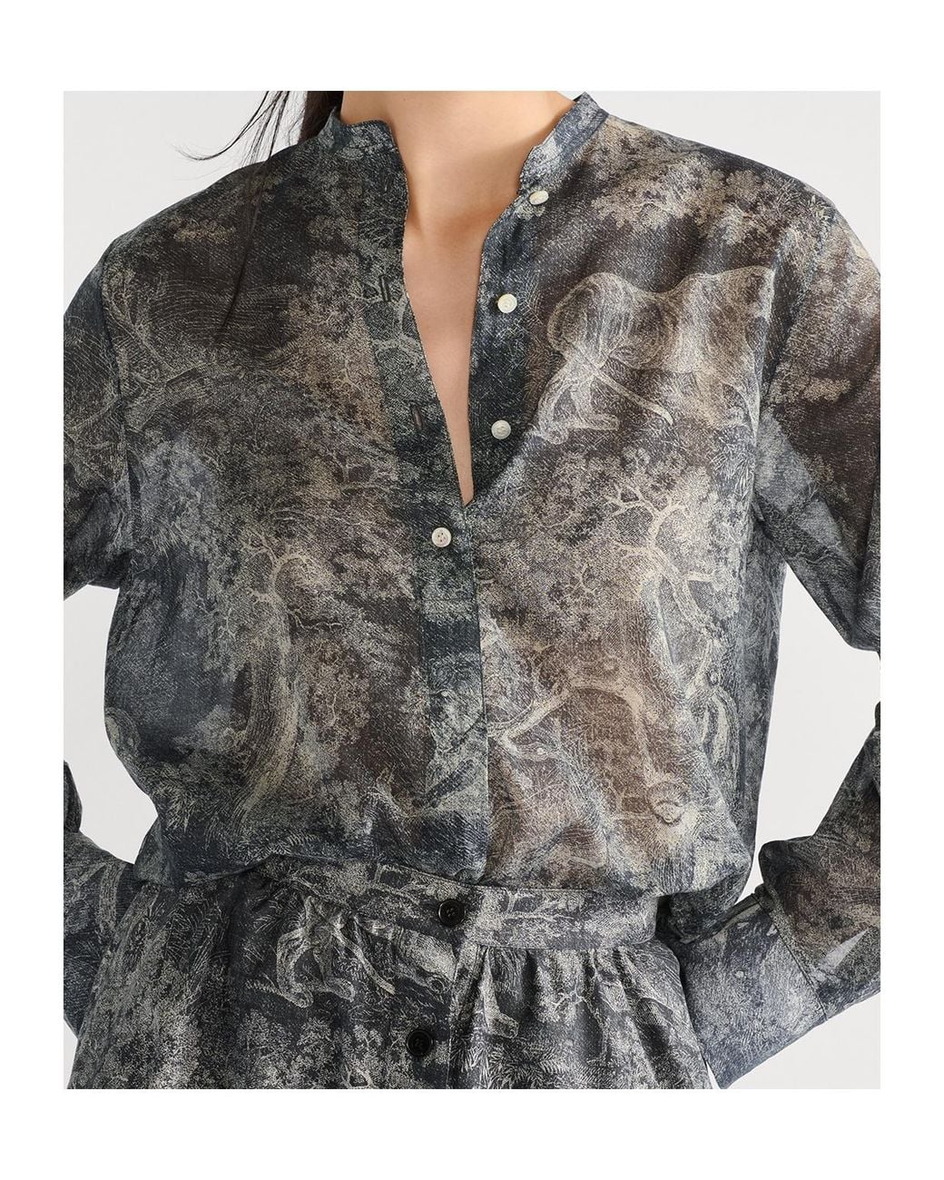 Dior Gray Iviera Long Blouse