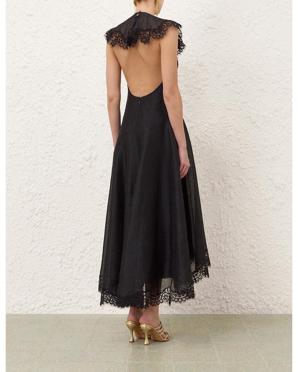 Zimmermann Black Ascent Flutter Gown