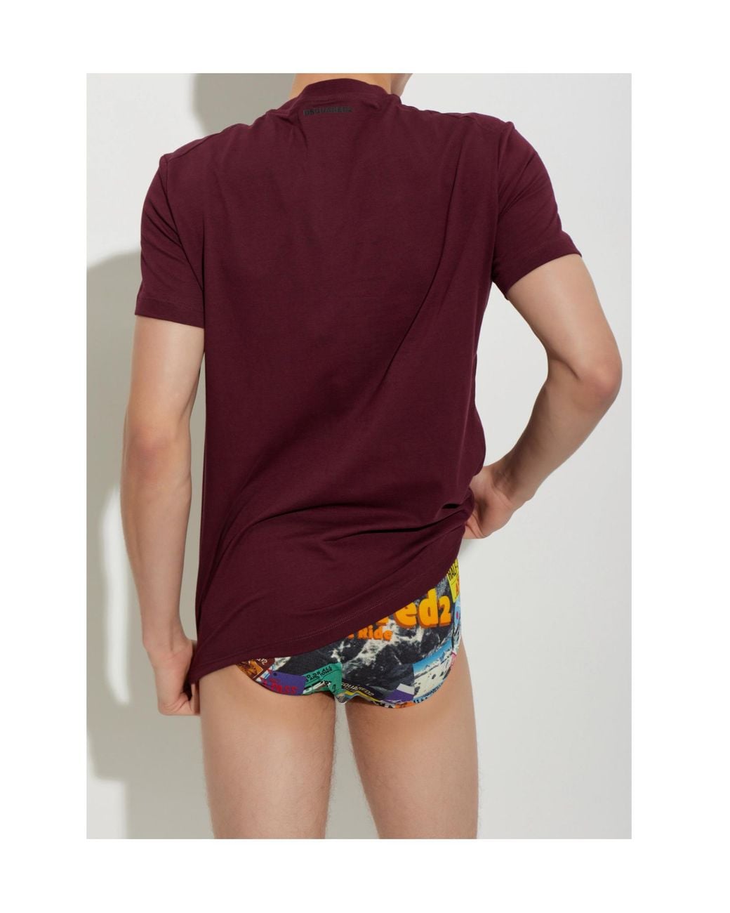 DSquared² Red Short-Sleeved Crew-Neck T-Shirt for men