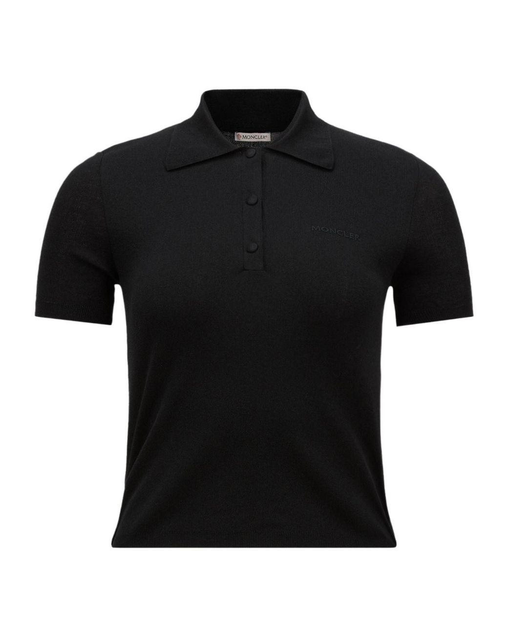 Moncler Black Logo Embroidered Button-Up Cardigan