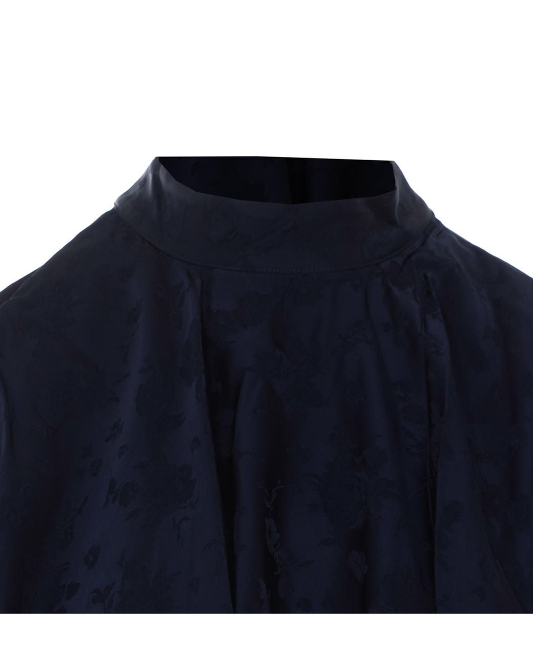 Sea Blue Long-Sleeved Lace Top