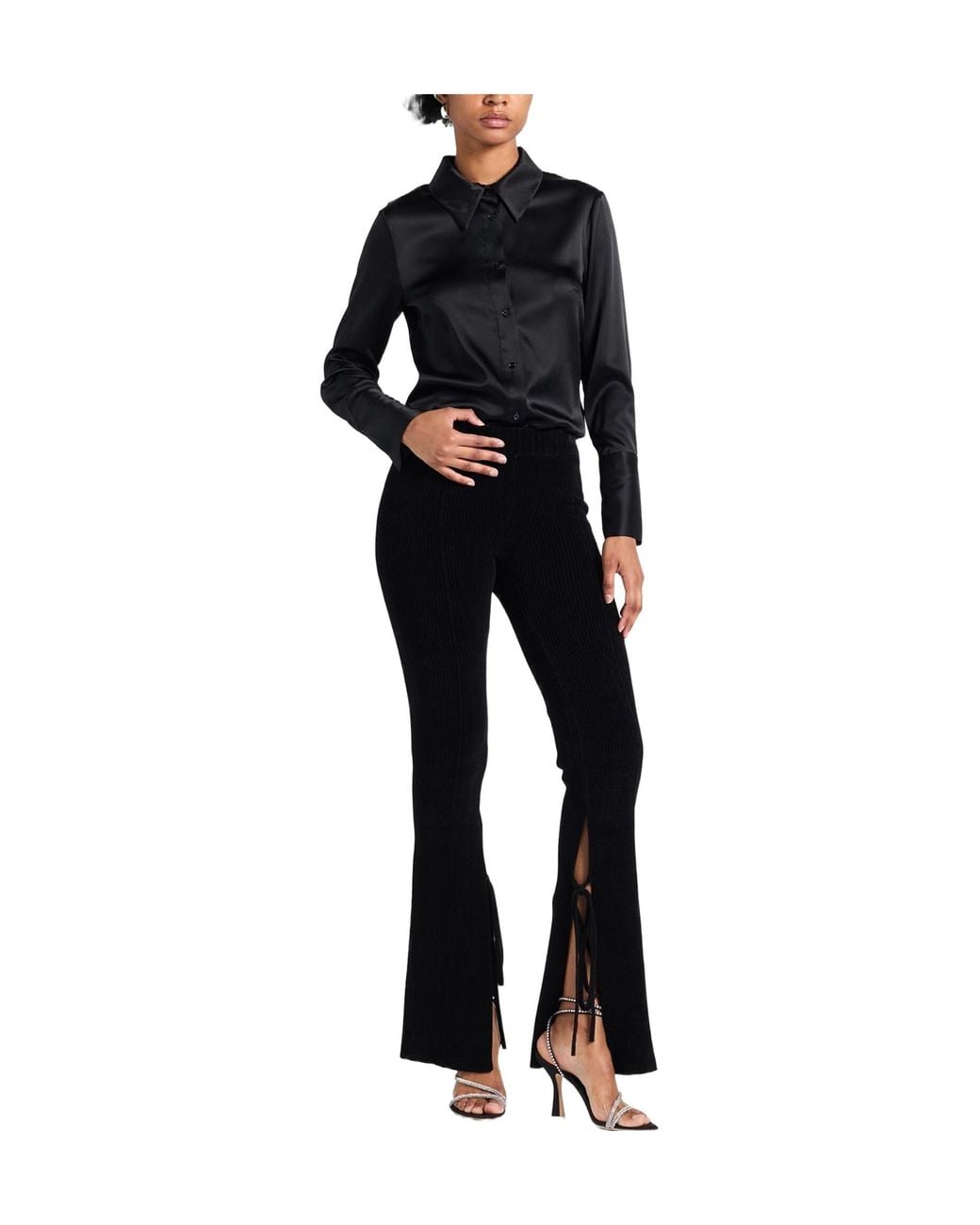 Jacquemus Black Solid Colour Leggings
