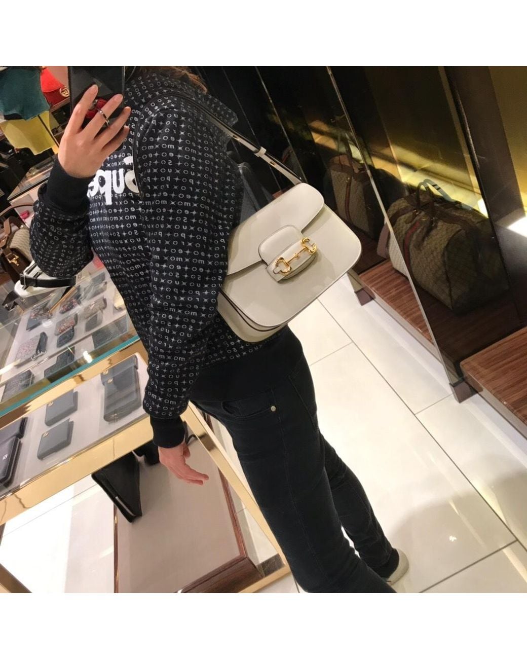 Gucci Natural Horsebit 1955 Shoulder Bag