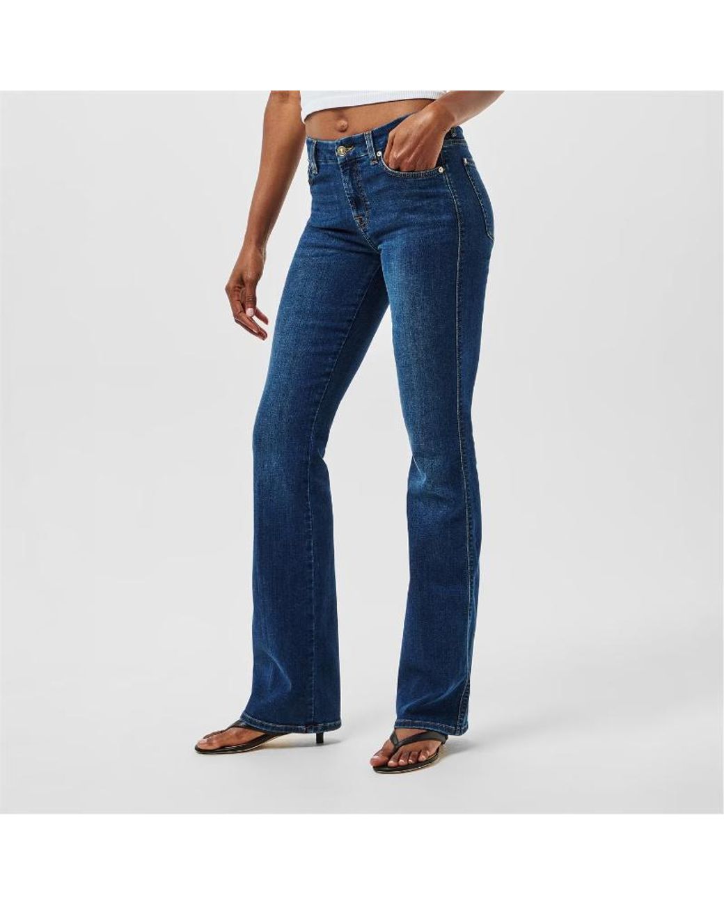7 For All Mankind Blue Bootcut Jeans