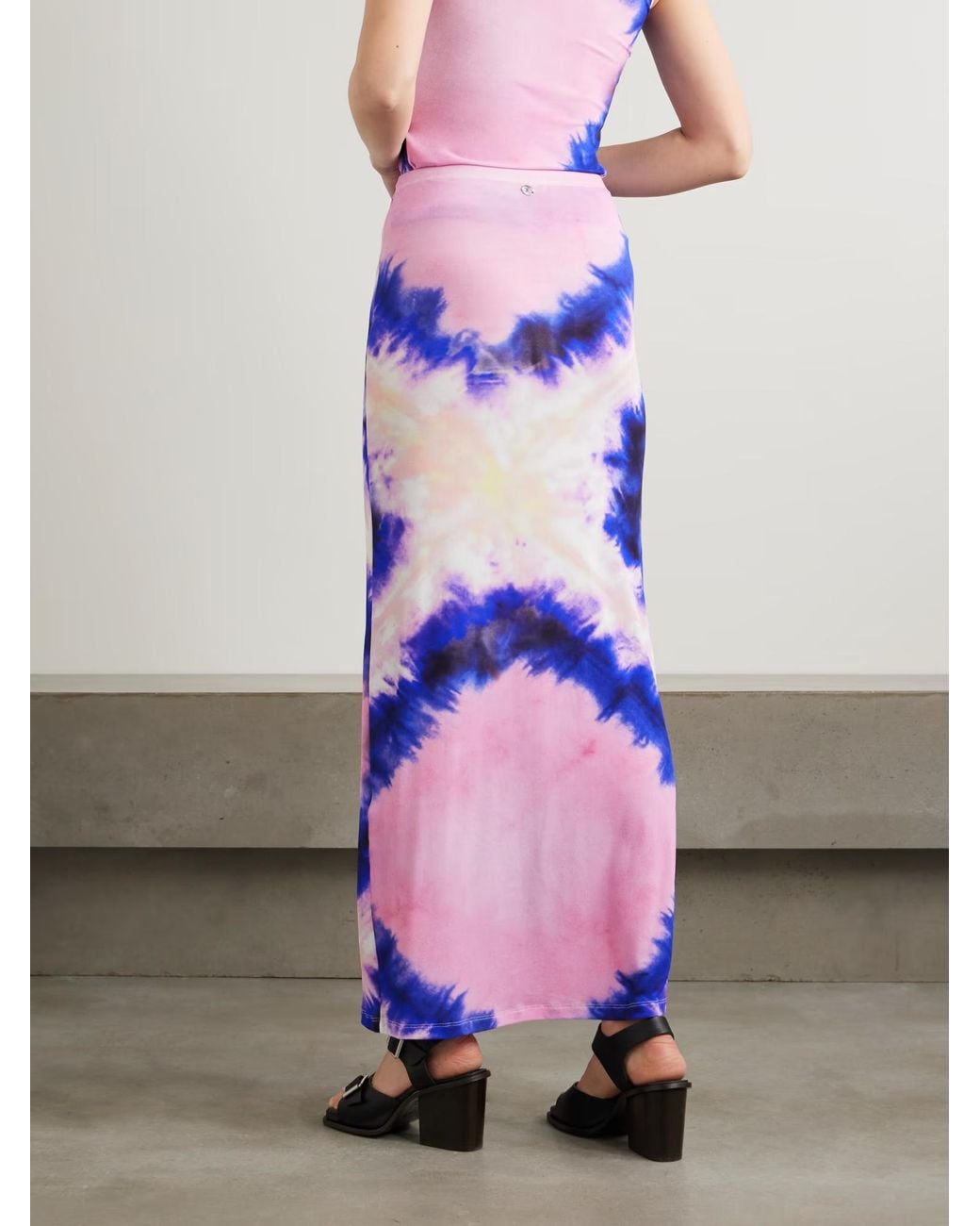 Rabanne Purple Tie-Dye Maxi Skirt