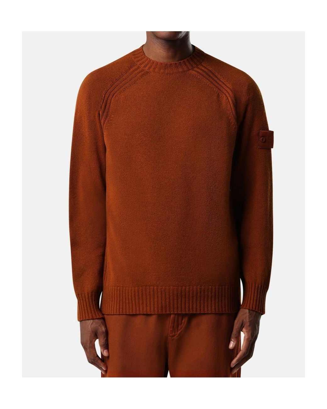 Stone Island Brown Regular-Fit Crewneck Jumper With Raglan Sleeves for men