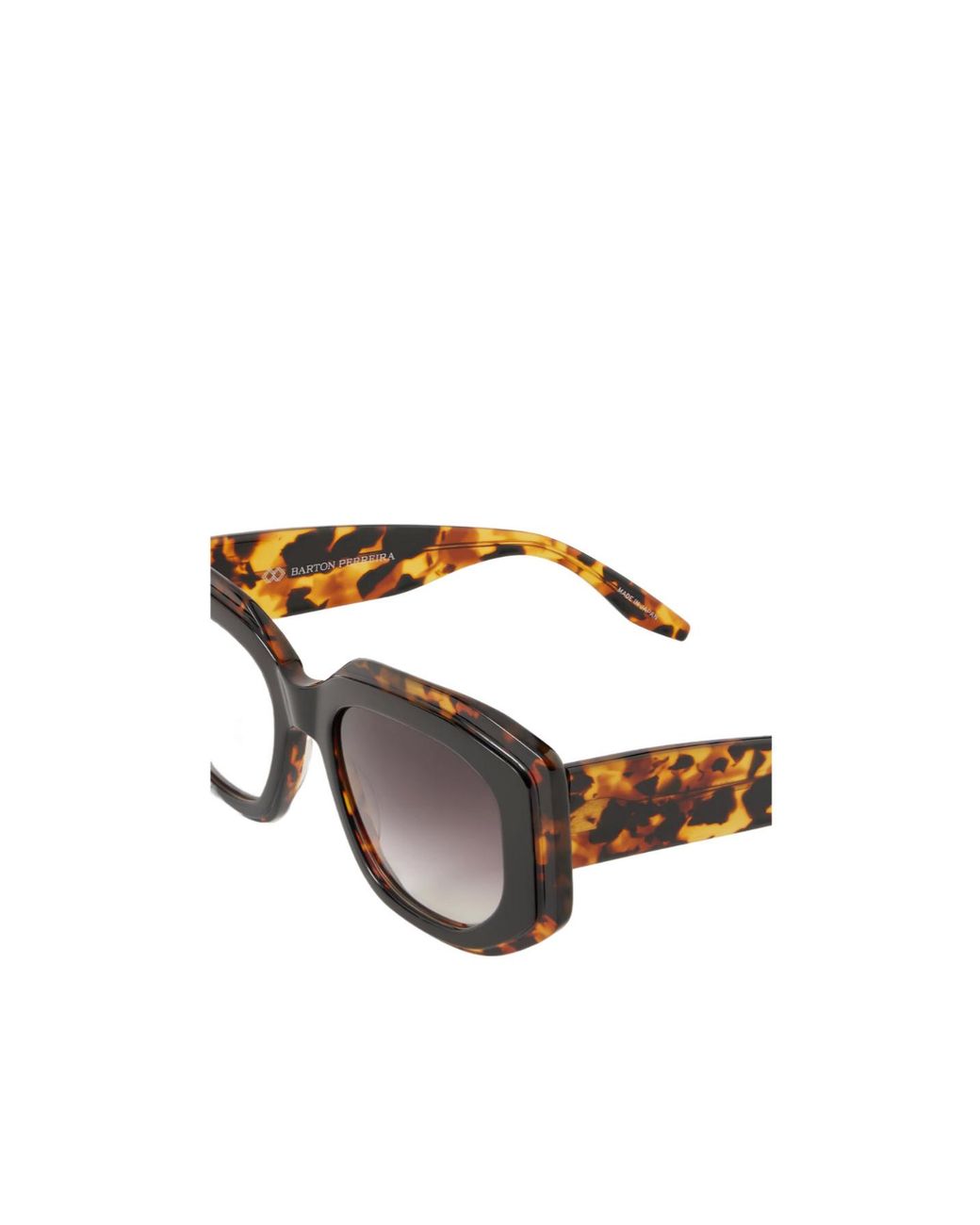 Barton Perreira Multicolor Square-Frame Tortoiseshell Acetate Sunglasses