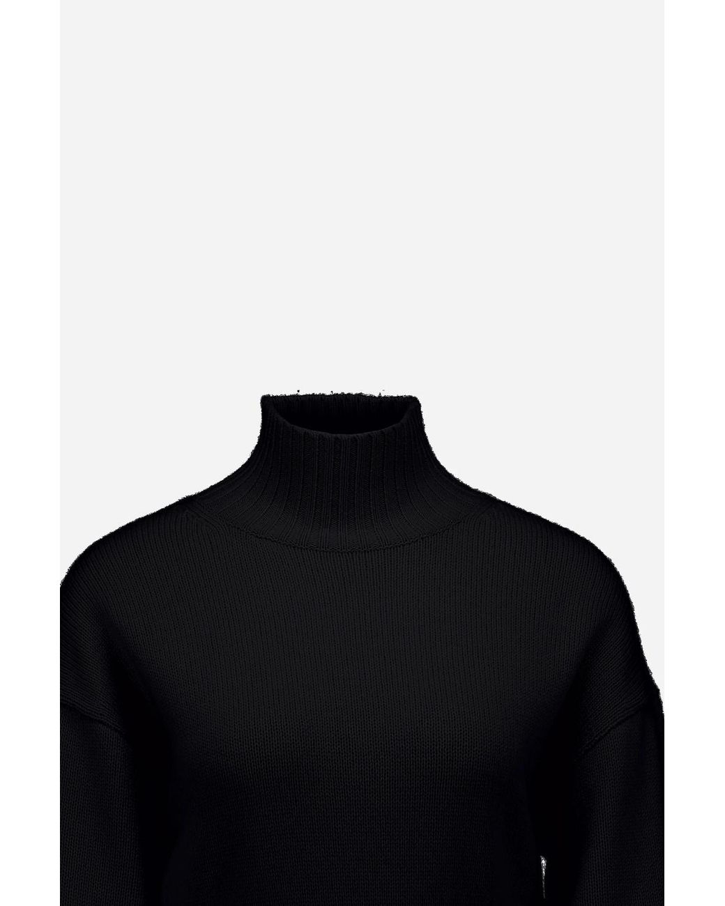 Allude Black Boat-Neck Jumper