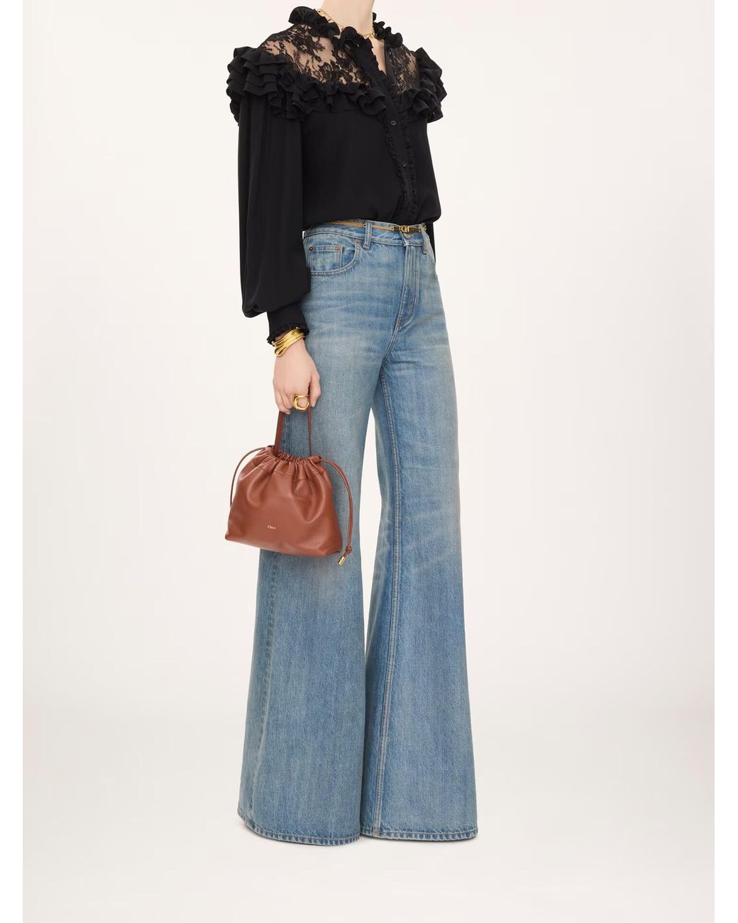 Chloé Pink Chloé Icons Mini Drawstring Shoulder Bag