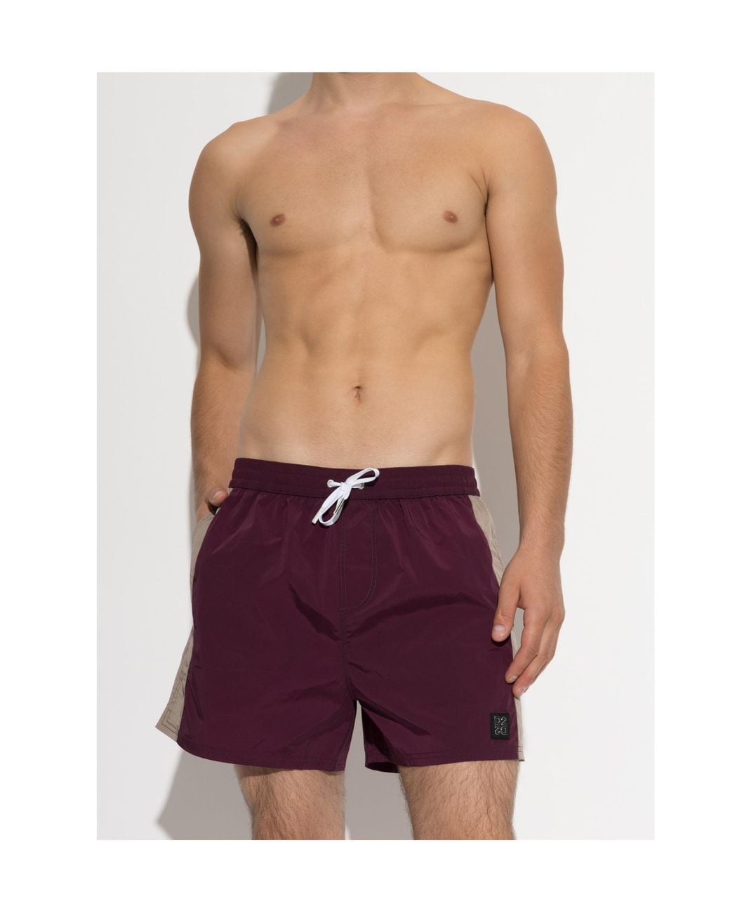 DSquared² Purple Drawstring Swim Trunks for men
