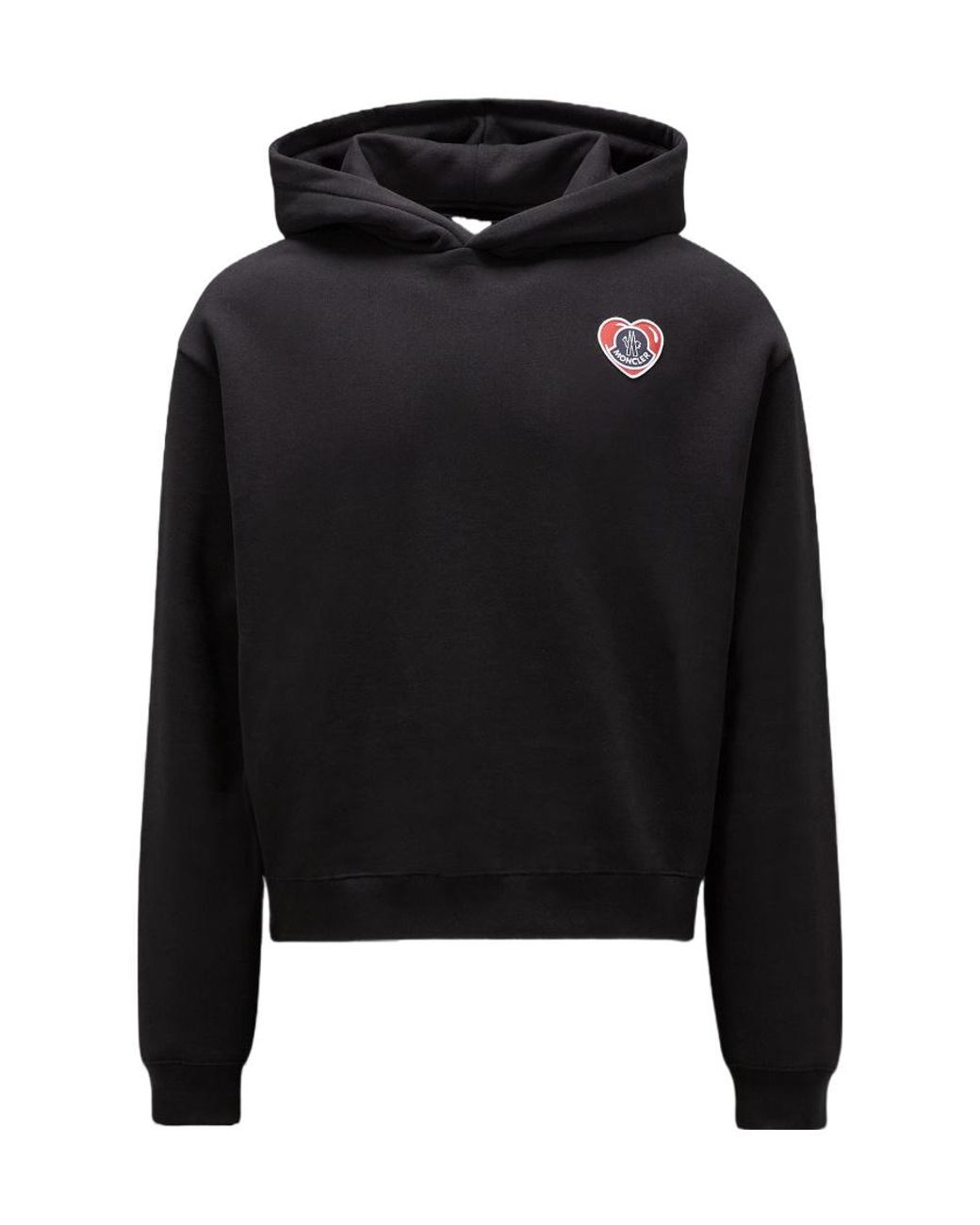 Moncler Black Moncoeur Motif Hoodie for men