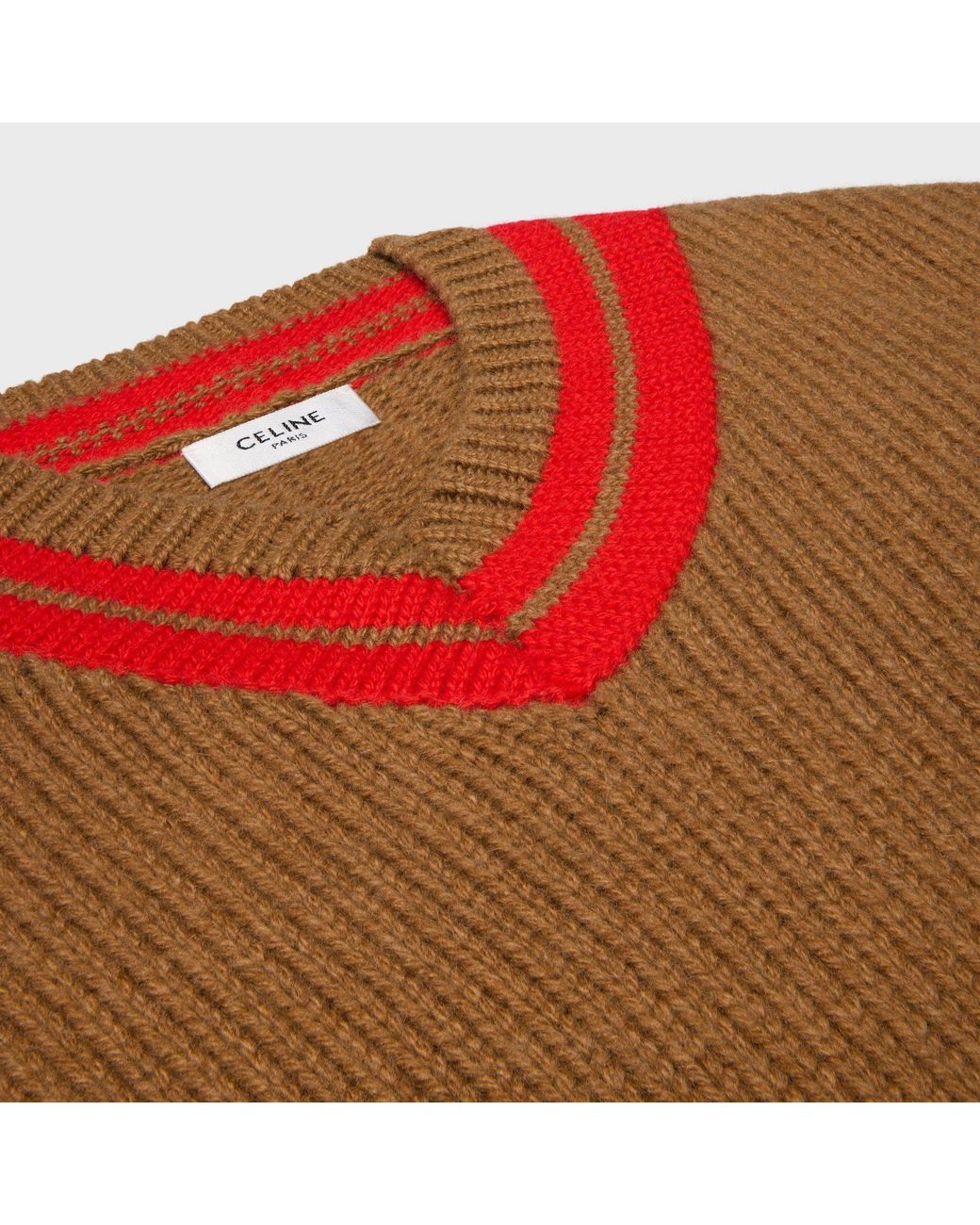 Céline Brown V-Neck Sweater for men