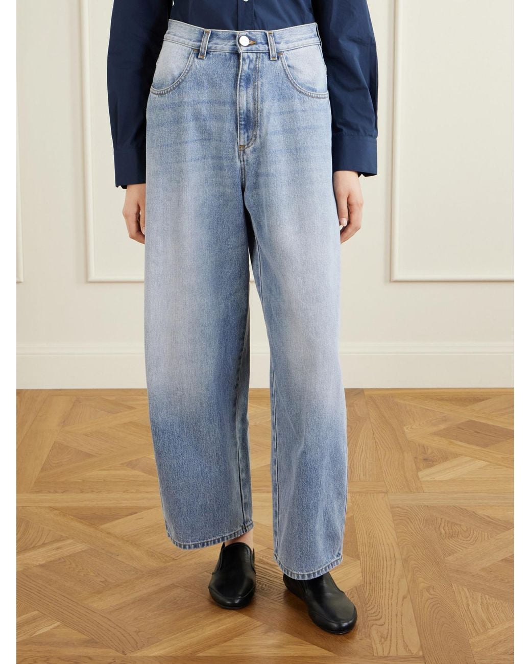 Rohe Blue Berber Barrel-Leg Jeans
