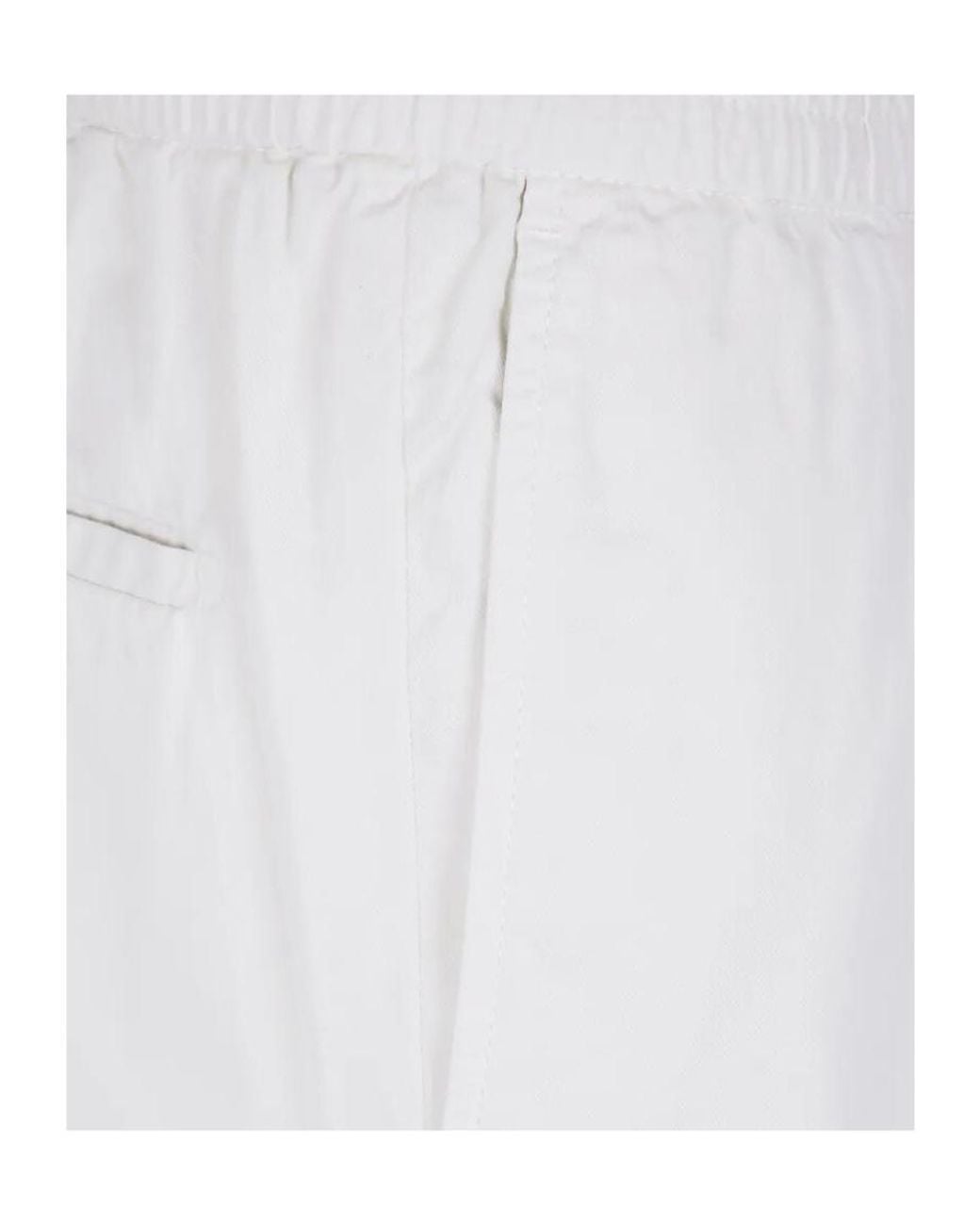 Incotex White Pleat-Detail Trousers for men
