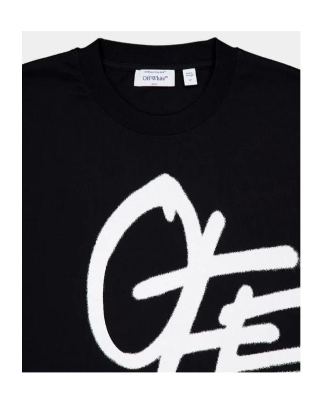 Off-White c/o Virgil Abloh Black Spray Logo Skate T-Shirt for men