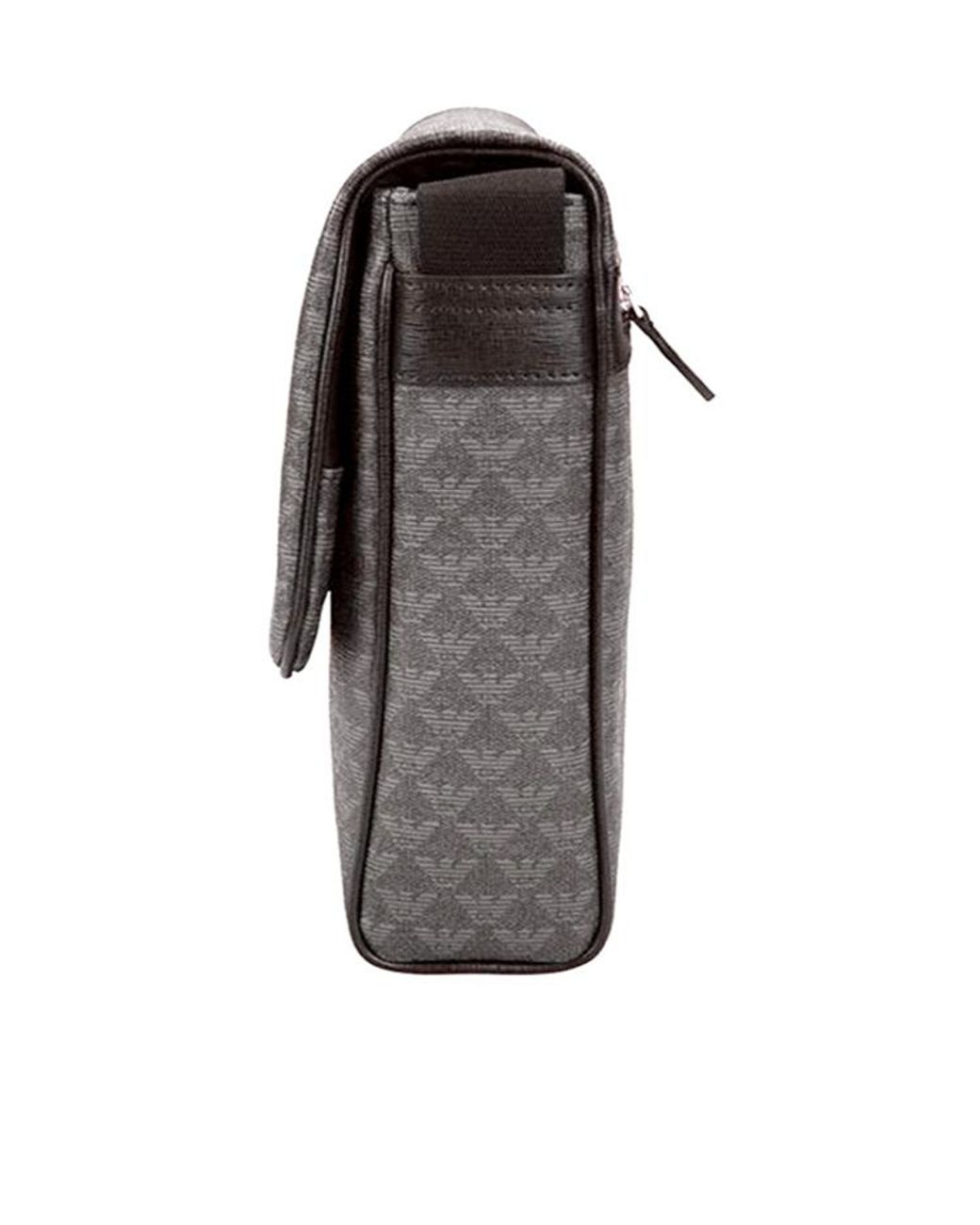 Emporio Armani Gray Flip Shoulder Bag for men