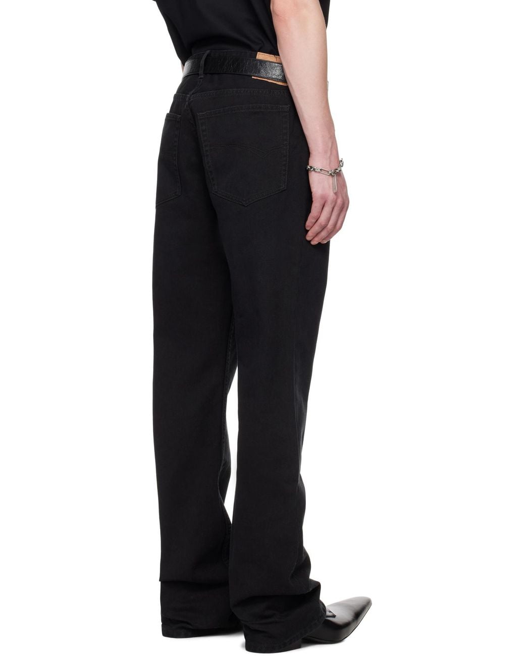 Balenciaga Black Mid-Waisted Straight-Leg Jeans