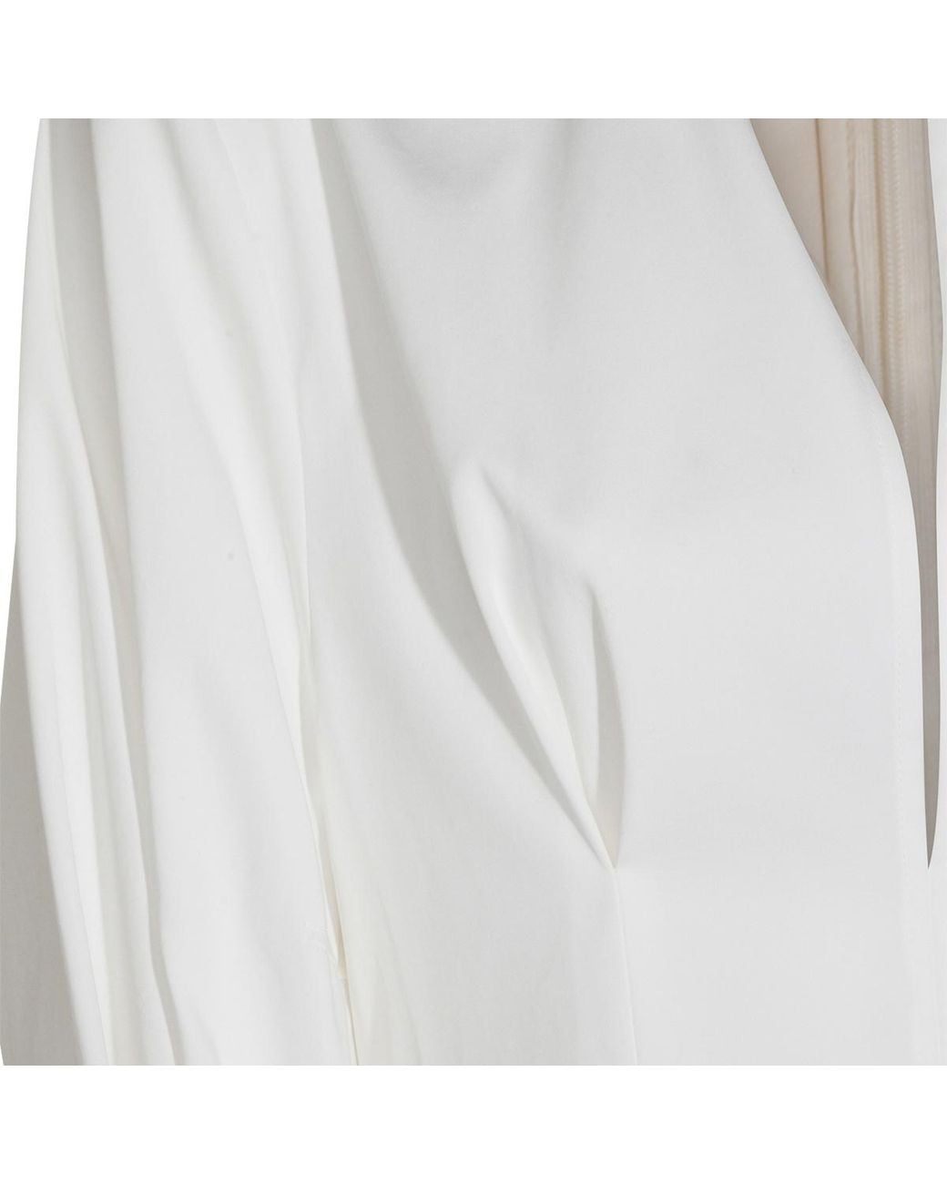 Totême  White Totême Pleated V-Neck Dress