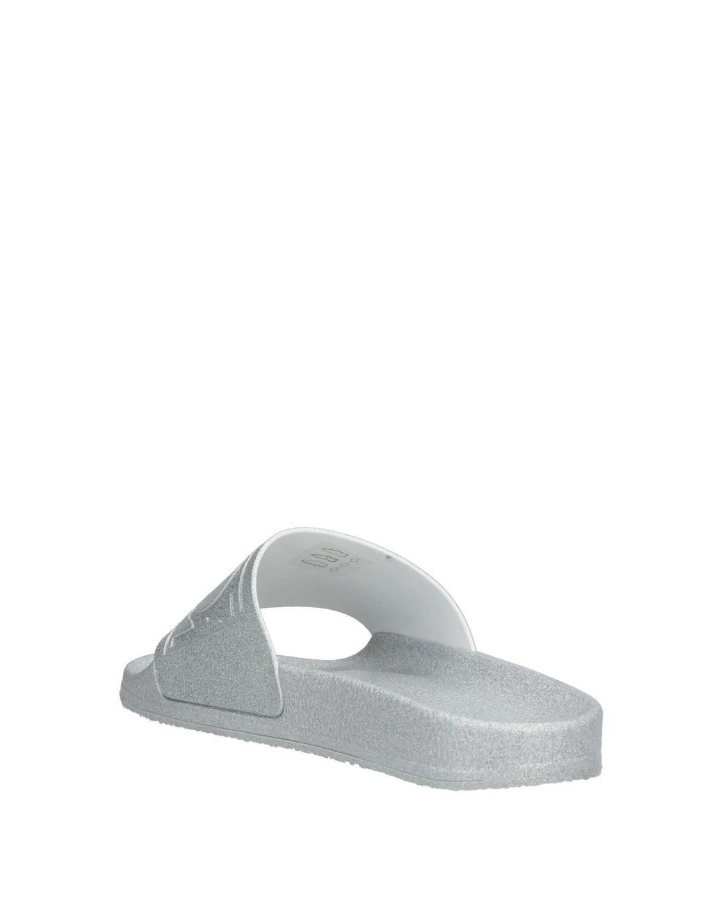 MM6 by Maison Margiela White Glittered Pool Slides