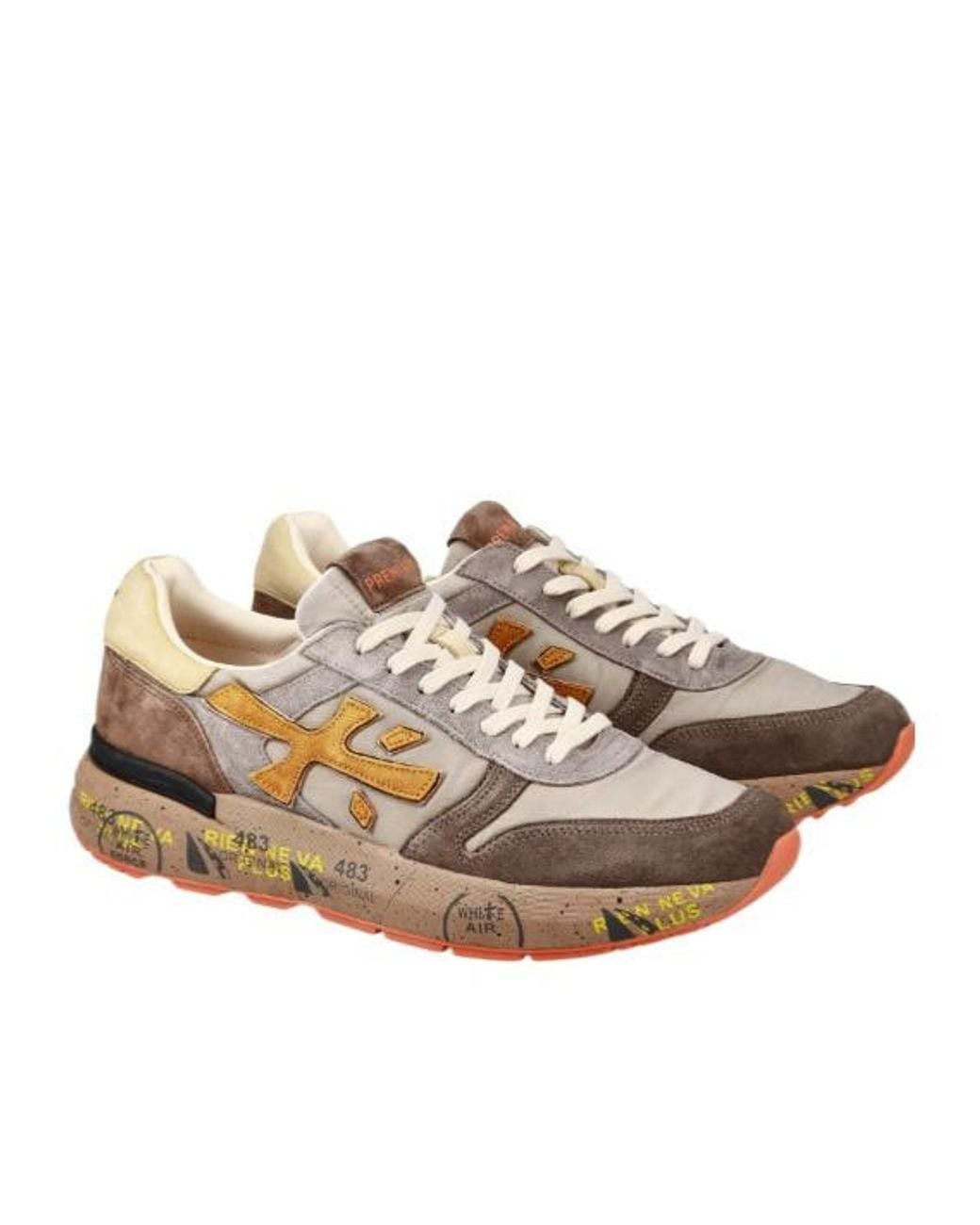 Premiata Multicolor Lace-Up Sneakers for men