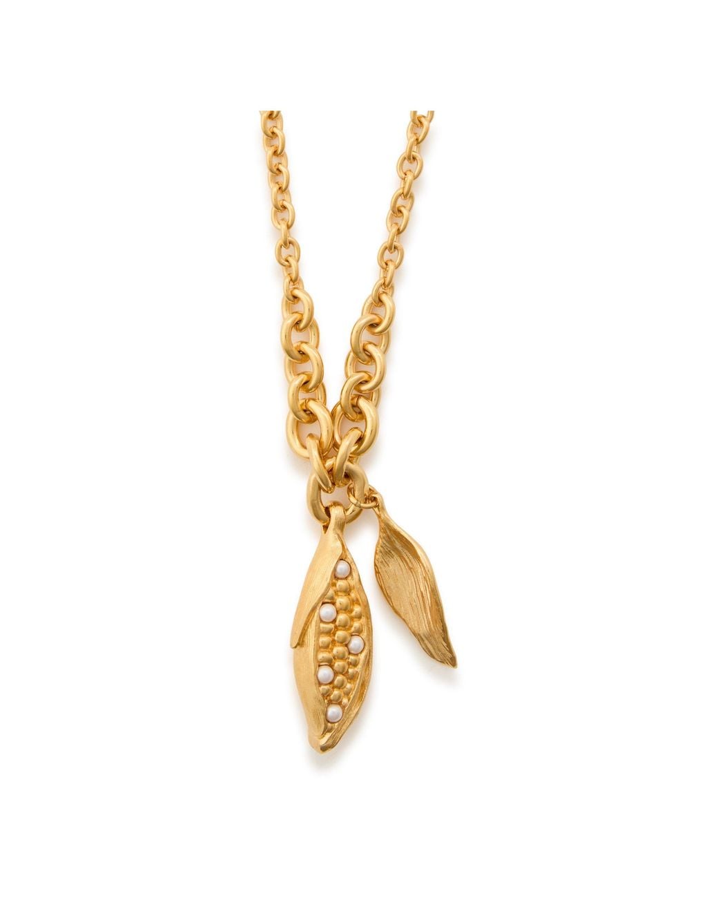 Chloé White Corn-Shaped Necklace