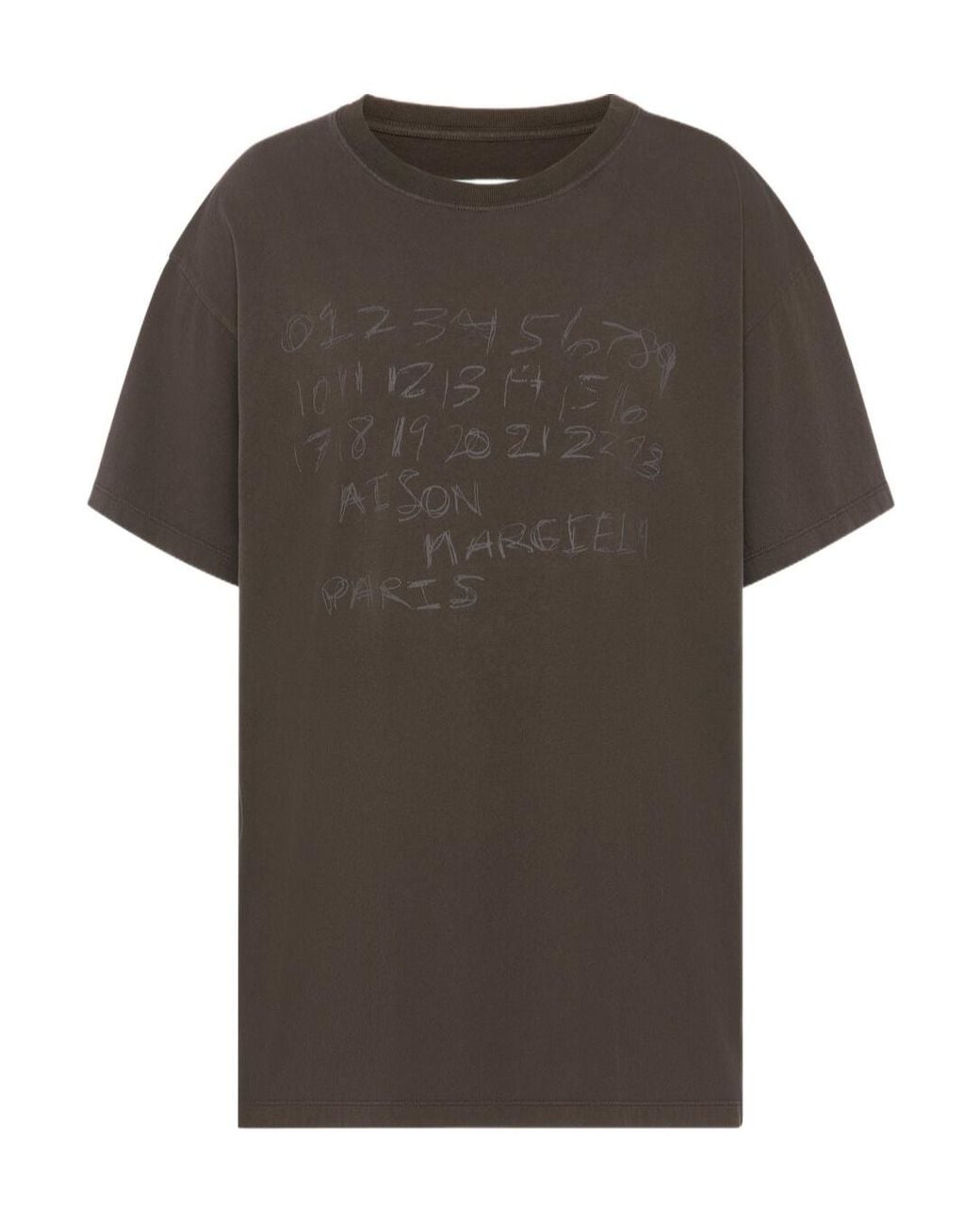 Maison Margiela Gray Numerical Cotton T-Shirt