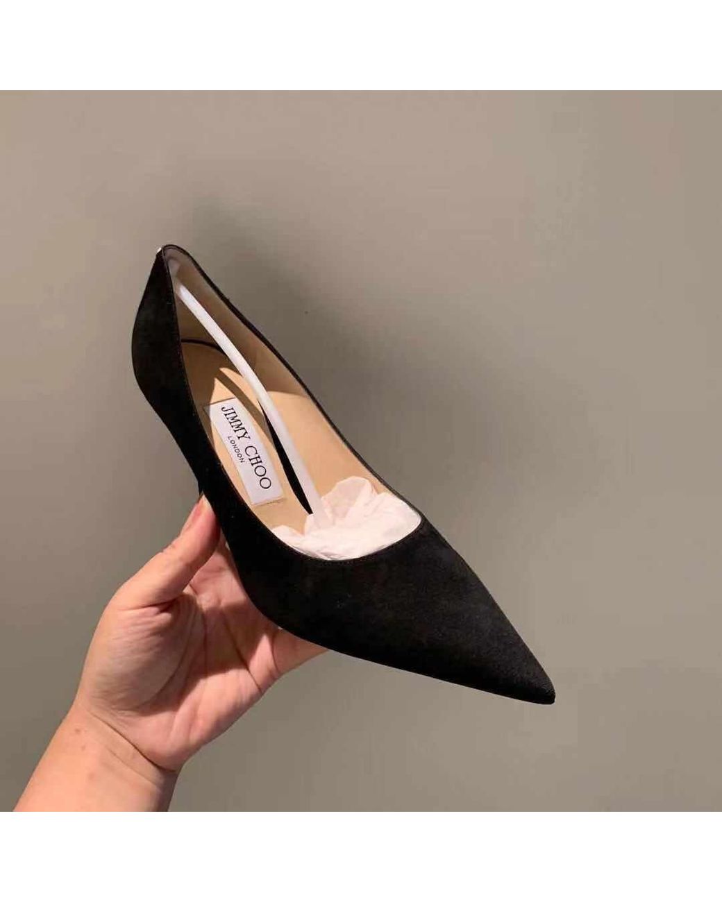 Jimmy Choo Black Romy 85 Slip-On Pumps